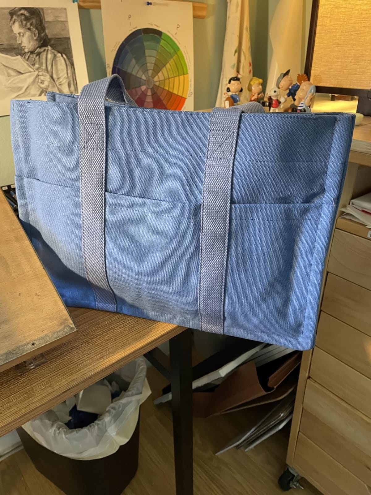 FIORETTO Canvas Tote Bag for Women with Zipper Closure & Individual Compartments for Work College for Teacher & Nurse customer photo 2