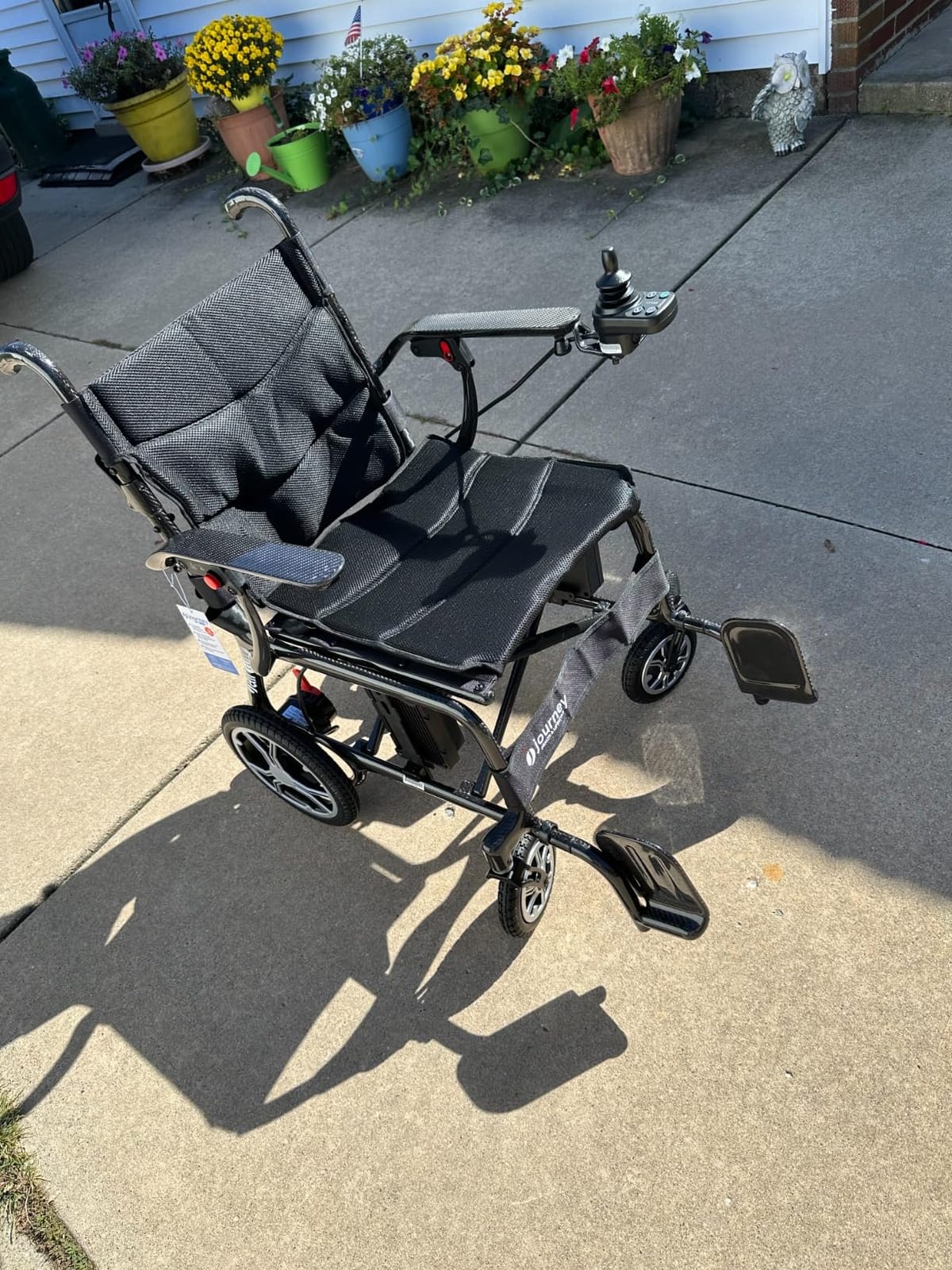 Journey Air Elite Electric Power Chair for Adults & Seniors, 26 lb, Blue | Lightweight Foldable Wheelchair, Quick Charge with 9.3 Mile Range customer photo 2