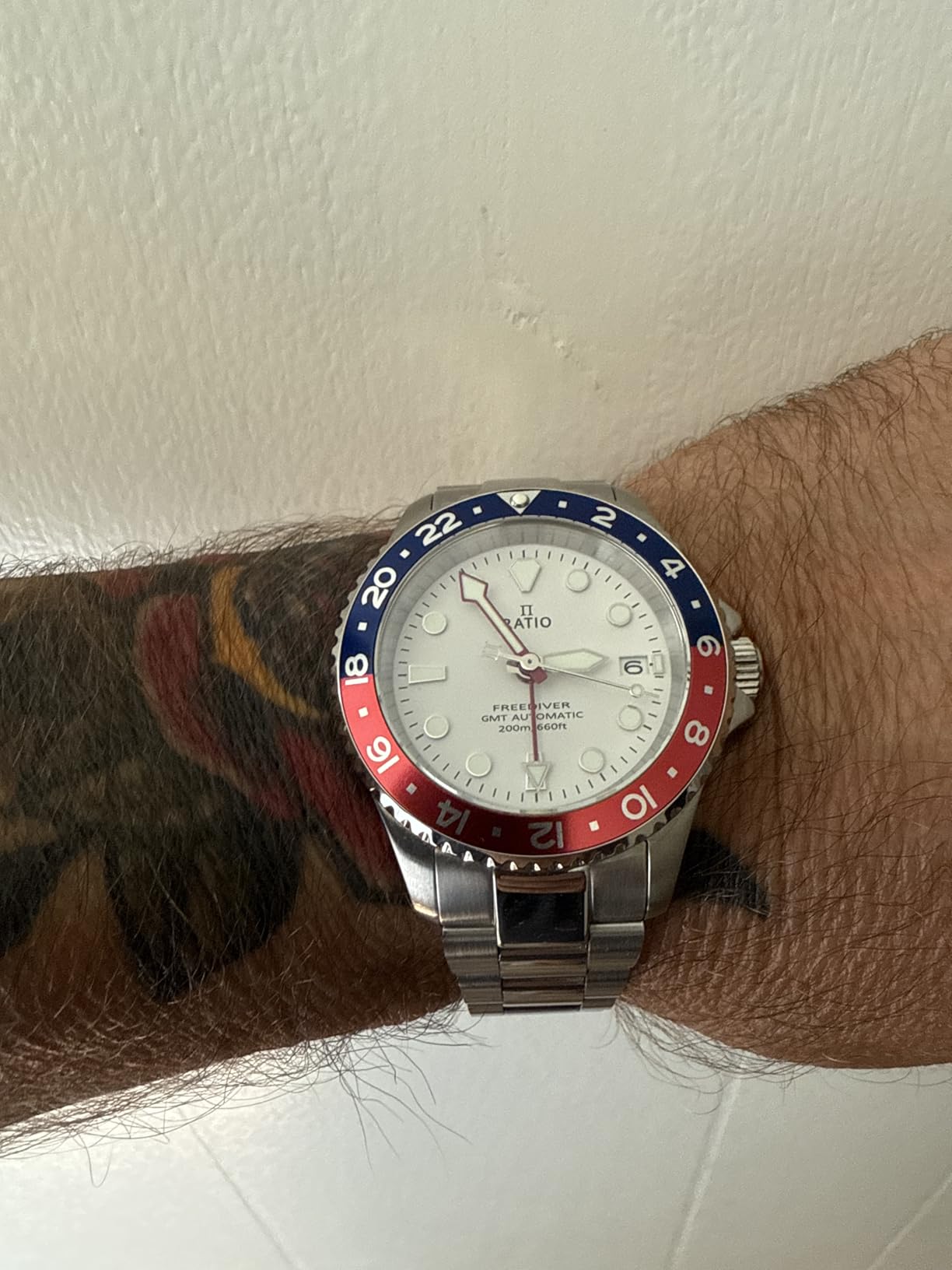 RATIO FreeDiver Dive Watch Sapphire Crystal GMT Rotating Bezel Automatic Diver Watch 200M Water Resistant Diving Watch for Men customer photo 2