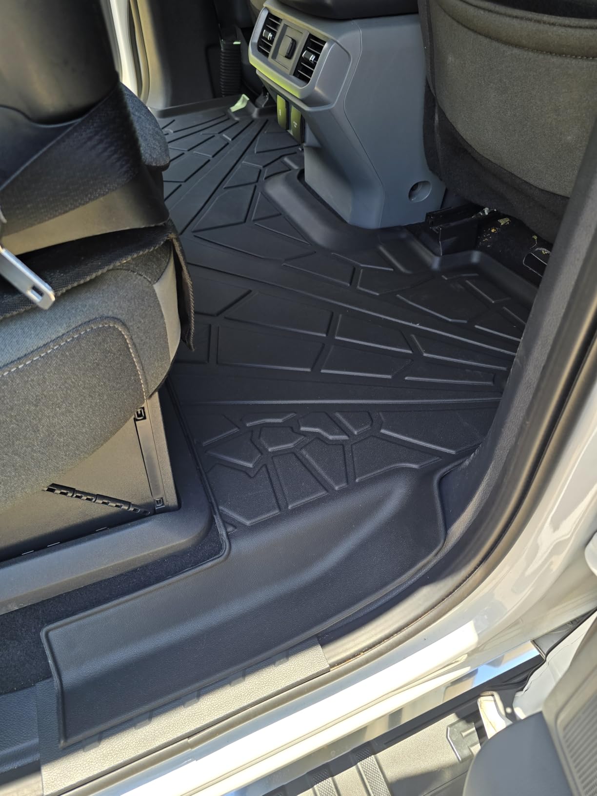 KARPAL Floor Mats for 2015-2025 2026 Ford F-150 SuperCrew (Includes 2022-2026 Lightning), Custom Fit TPE All Weather Ford F150 Accessories 1st & 2nd Row Floor Liner customer photo 1