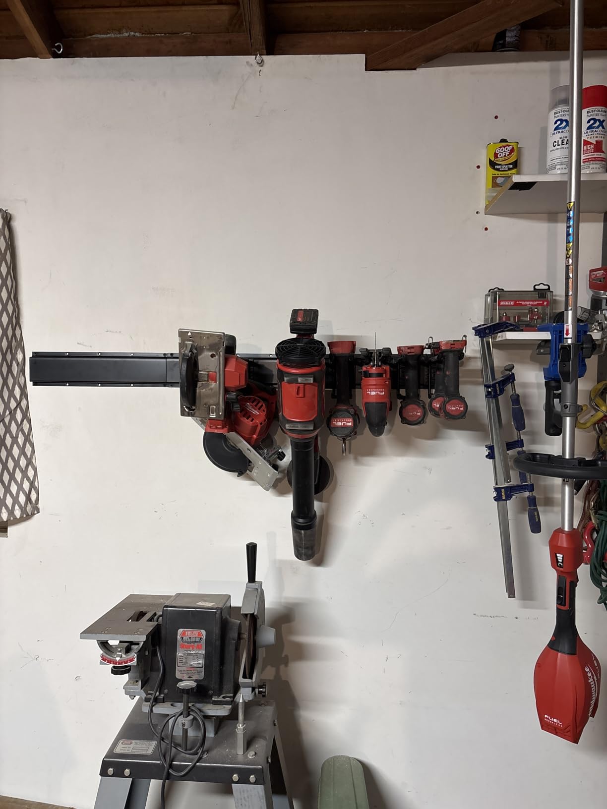 PIYILO 48 in Garage Tool Organizer Wall Mount, Adjustable Tool Storage Rack | Heavy-duty 360 LBS, Double-Layer Hooks, Wear & Tear Resistant, Soft Anti-Scratch Hook Sleeves, For Yard Tools, Shovels, Shed customer photo 1