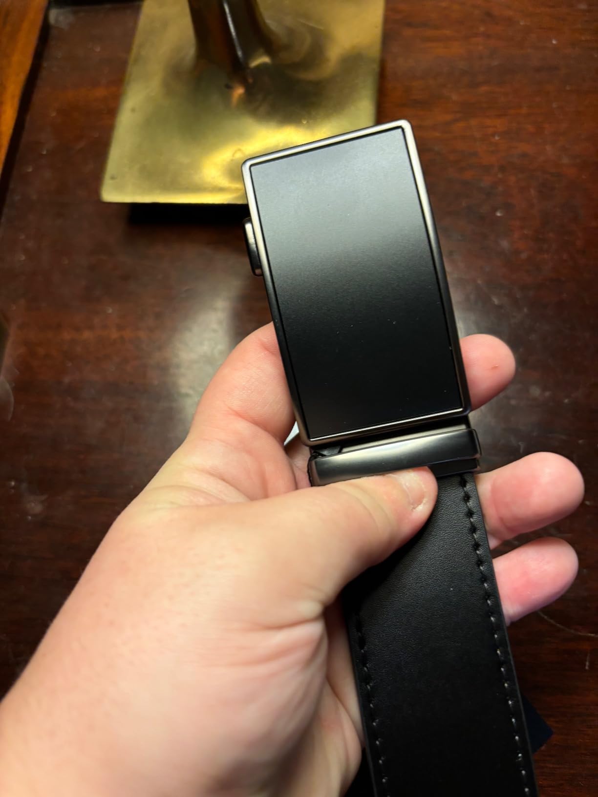 VATAN Men's Belt Leather Ratchet Belt for Men Dress Casual Every Day customer photo 2