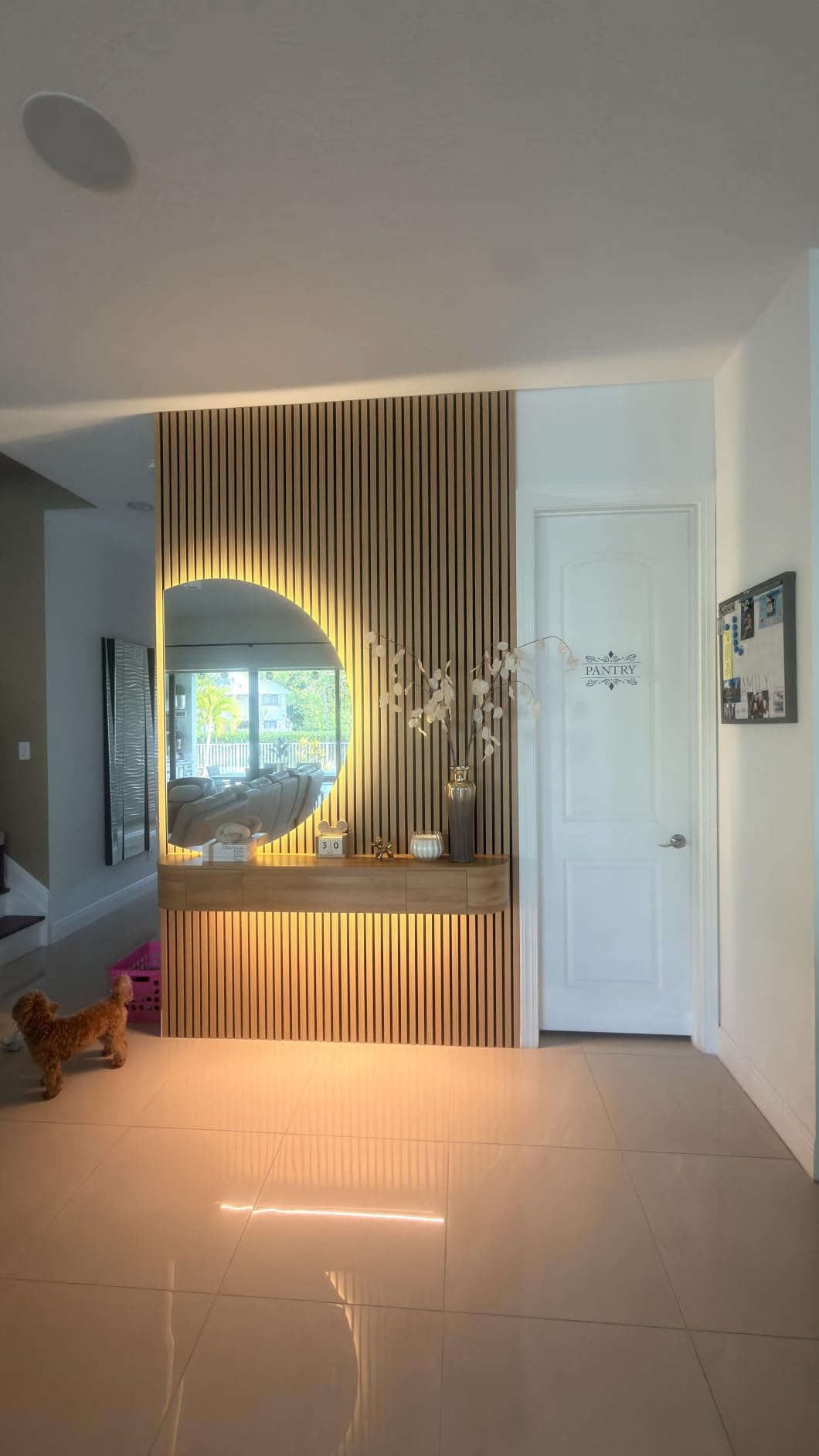 Yuzzy Wood Panels for Wall - 9 Feet Dark Walnut Wood Slat Acoustic Panels 4 PCS - Modern Sound Absorbing Wall Panels for Interior Wall Decor for Home, Office, Studio customer photo 2