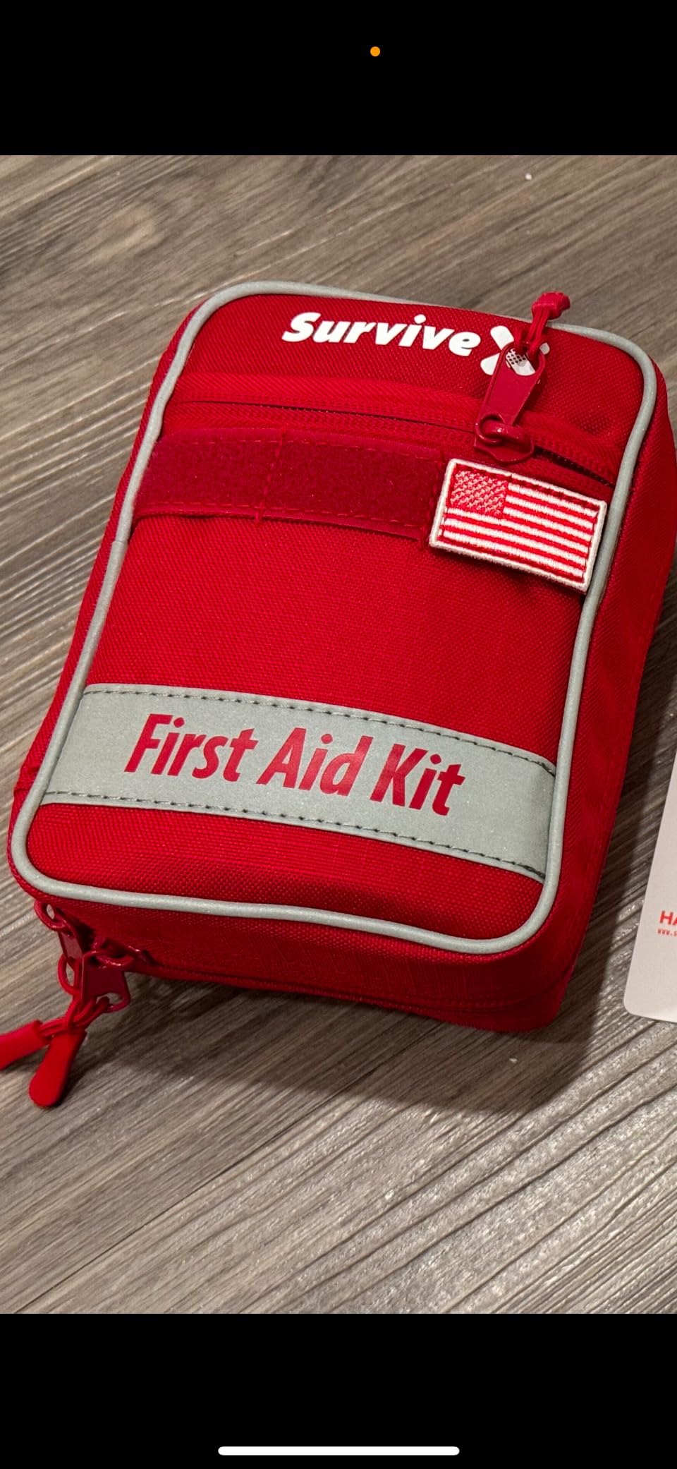 SurviveX Small First Aid Kit, Emergency Kit for 1-2 People | Labeled Pockets, Quick Access, Zip Stitch Wound Closures, Mountable, for Home, Car, Camping, Travel, Outdoors customer photo 2