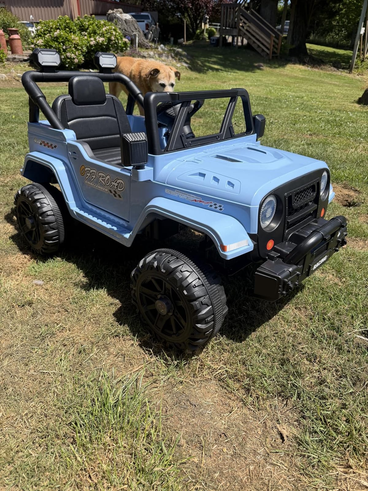 ARBELI 12V Electric Ride On Car, Toddler First Car, Blue customer photo 2