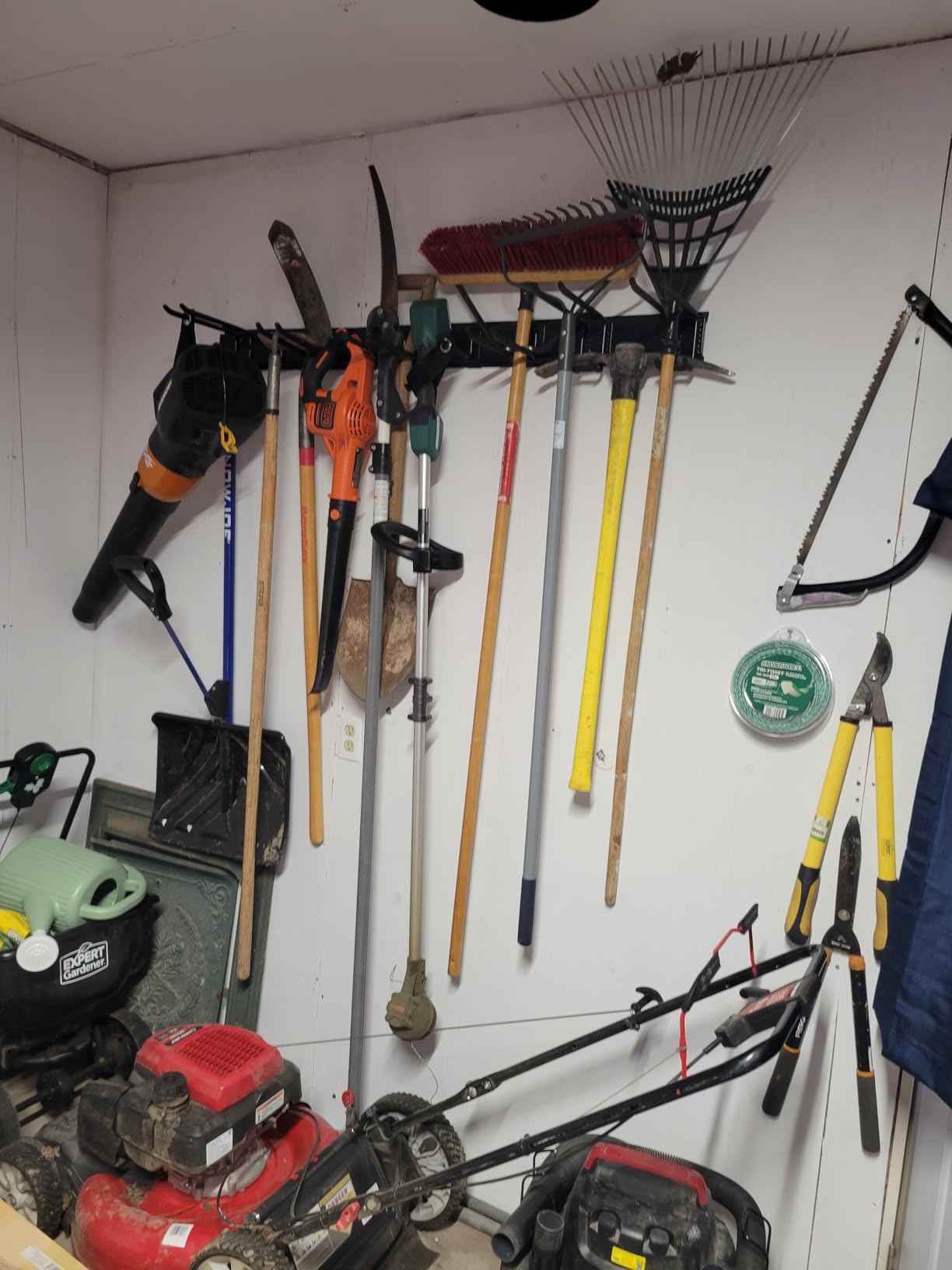 klasit Garage Wall Organizer,15Pack Carries 675 lbs,Garden Tool Organizer | 48in With Large Storage Space,Easy Assembly, Sturdy Design,for Efficient Tool Storage Garage Organization customer photo 1