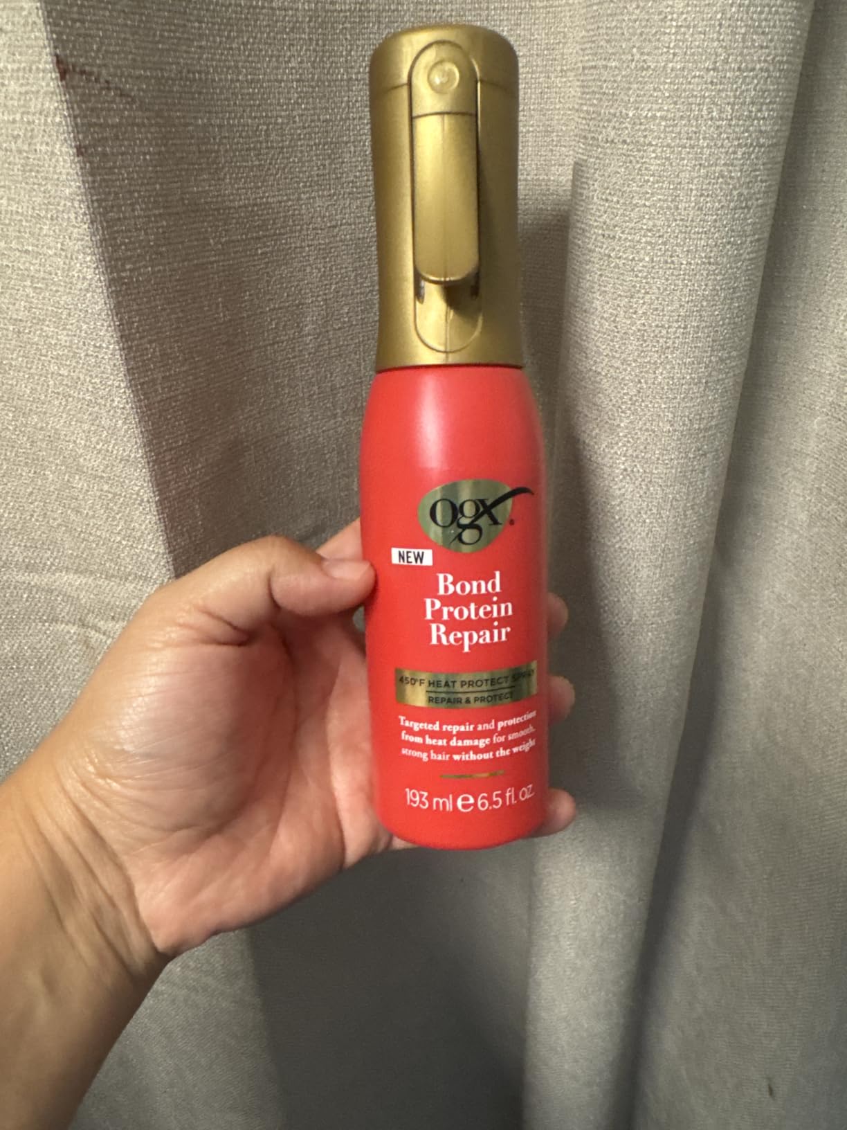 OGX Bond Protein Repair 450°F Heat Protect Spray, 6.5 fl. oz customer photo 2