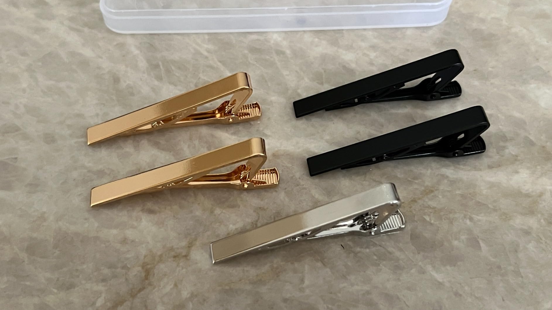 vivinin 5P Tie Clips For Men, 5 Different Color Tie Bar, Stainless Steel Tie Clip For Business, Wedding, Anniversary, Father's Day Gifts and Daily Life customer photo 1