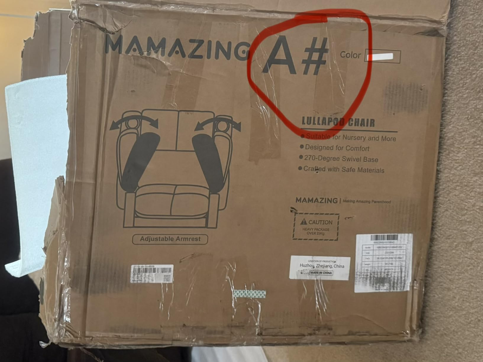 MAMAZING Lullapod Power Nursery Rocking Chair with HugAssist Armrest | Triple Motor Power Nursing Recliner with 270° Swivel Glider & Quiet Rocking, Dual Charging Ports & Built-In Storage customer photo 2
