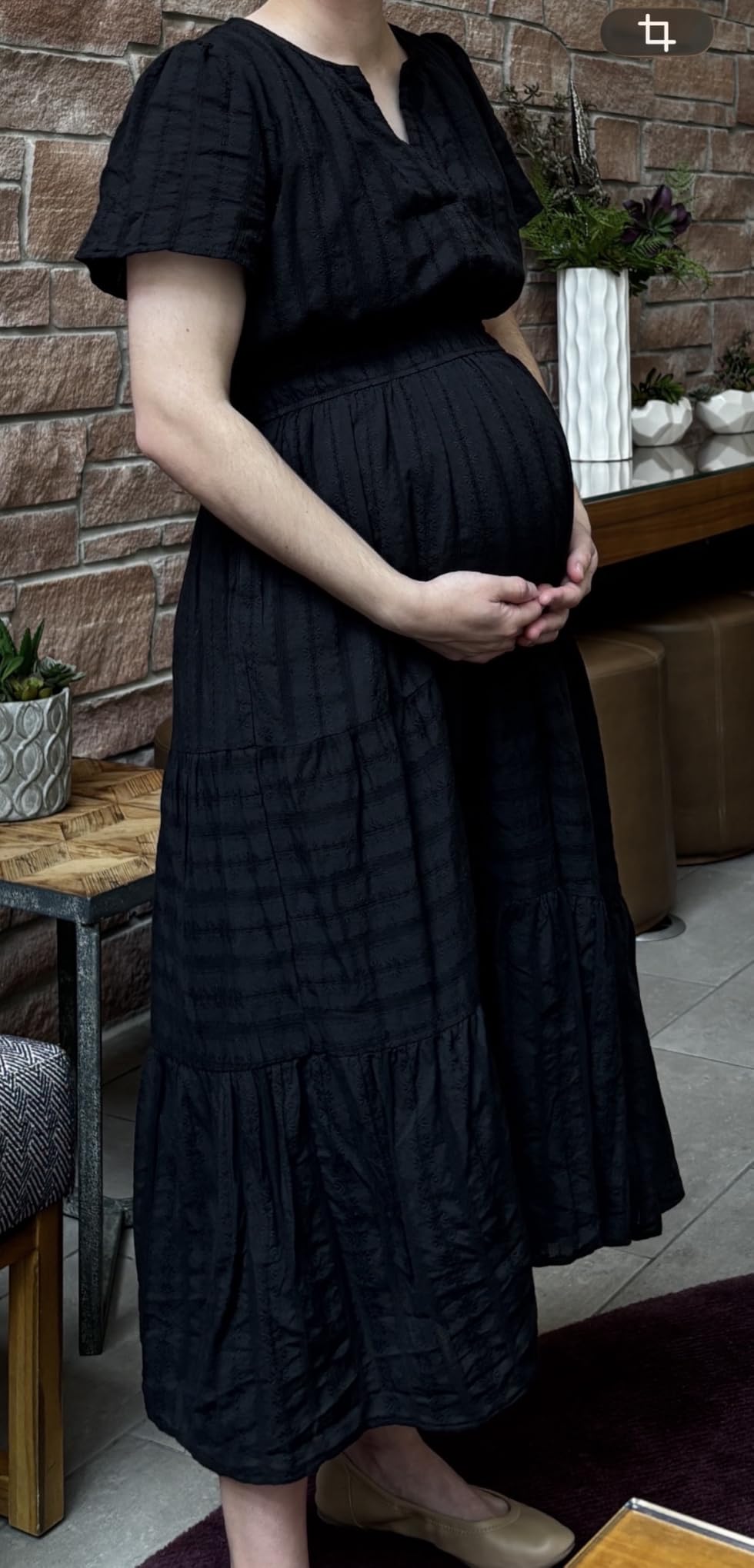 BTFBM Womens Summer 2026 Casual Maxi Dresses Lightweight Short Sleeve Dress customer photo 2