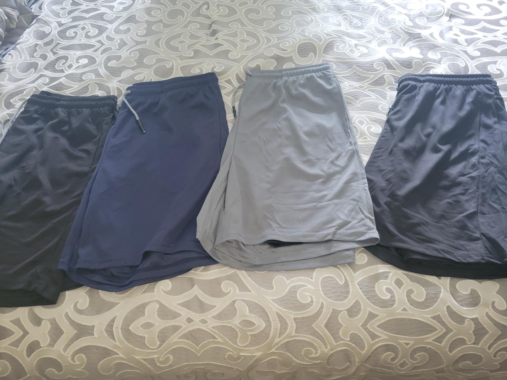 Kinglaman 1/4 Pack Men's 2 in 1 Lined Running Shorts Gym Athletic Shorts customer photo 2