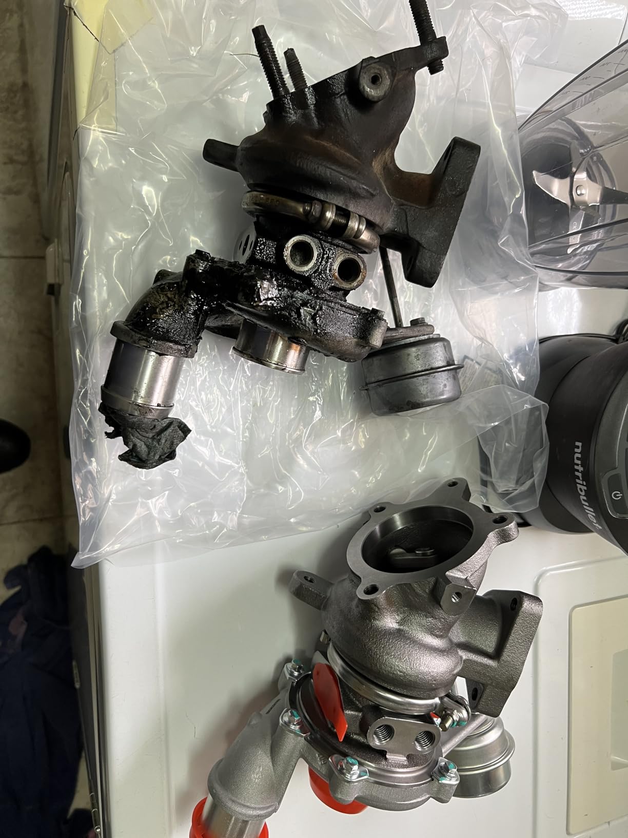 Universal Turbocharger Compatible with GT35 GT3582 T3, Turbo Charger AR.70/63 600HP Boost for 2.5L-6.0L Engine 4/6 Cylinder with Flange customer photo 2