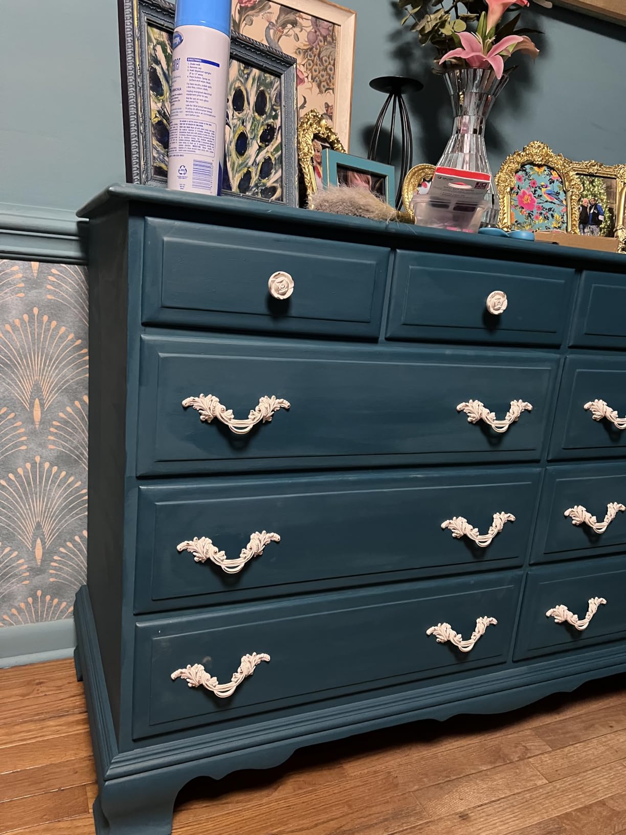 Chalky Chicks Starless Night 8 Fl Oz Chalk Paint for Furniture All in One customer photo 2
