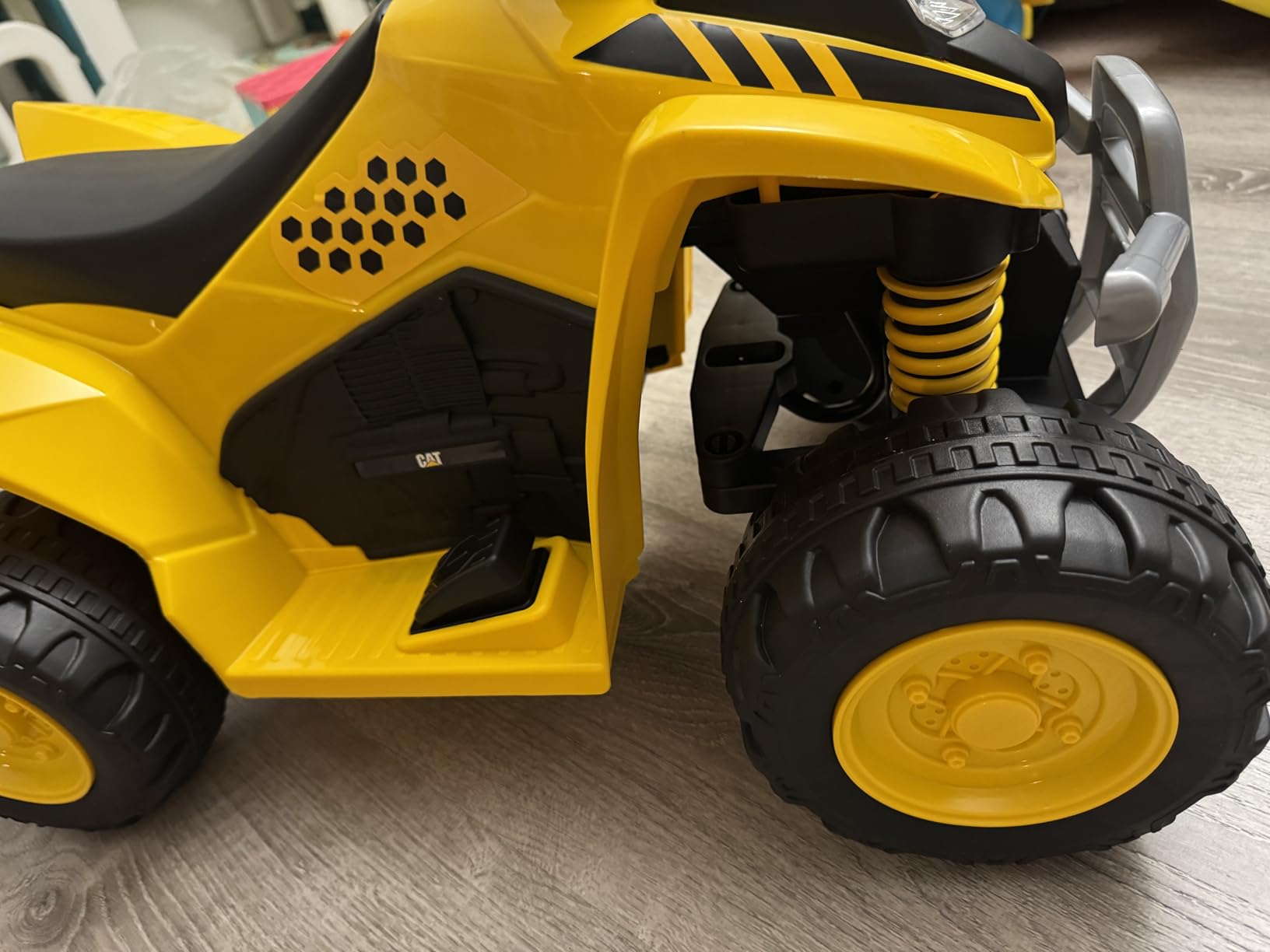 Costzon Kids ATV, 6V Battery Powered Electric Vehicle Four Wheeler Quad w/Storage Basket, Headlight, Horn, Music, MP3 & USB, Toddler 4 Wheeler Ride on Car Toy for Boys Girls 18-36 Months (Black+Camo) customer photo 1