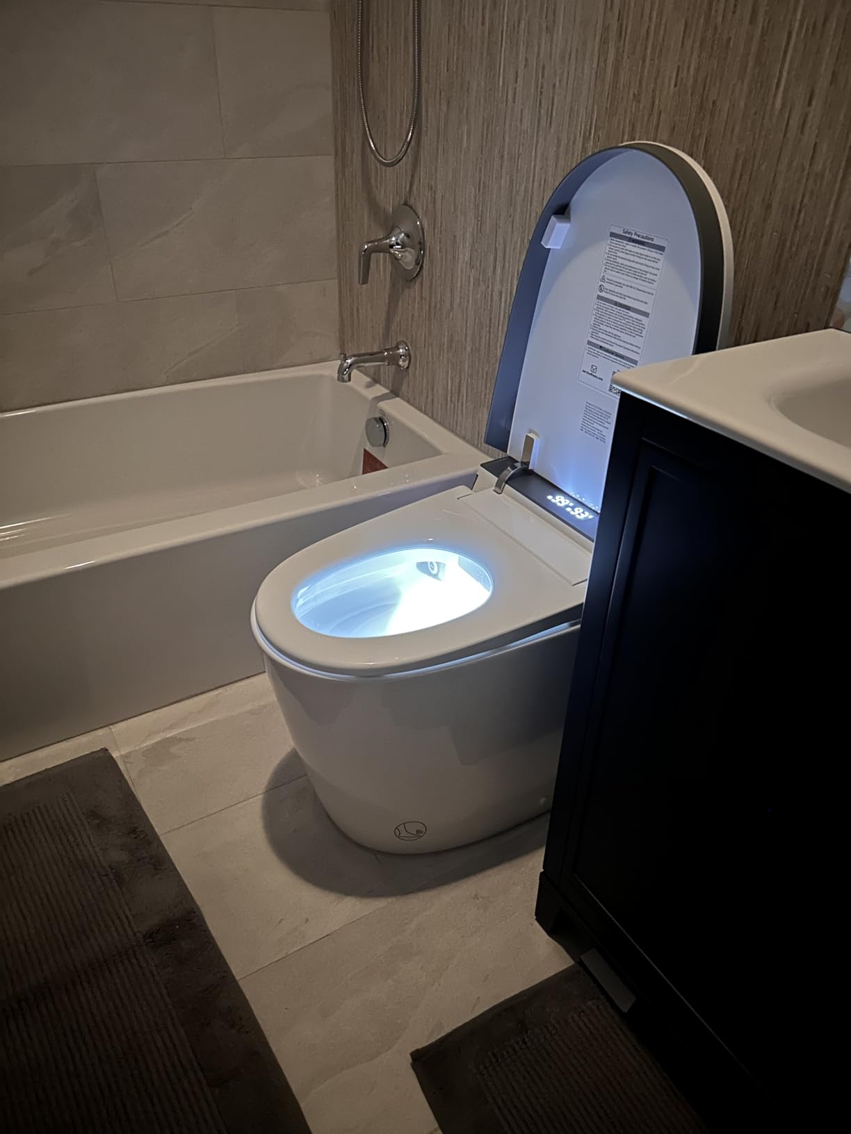 EPLO Smart Toilet Bidet with Auto Open Close,1000 Gram MaP Flush Score,Foam Dispenser, ADA Comfort Height, Moving Dryer,Auto Flush,Heated Seat,One Piece Elongated Toilet with Tank Built in U8MAX customer photo 2