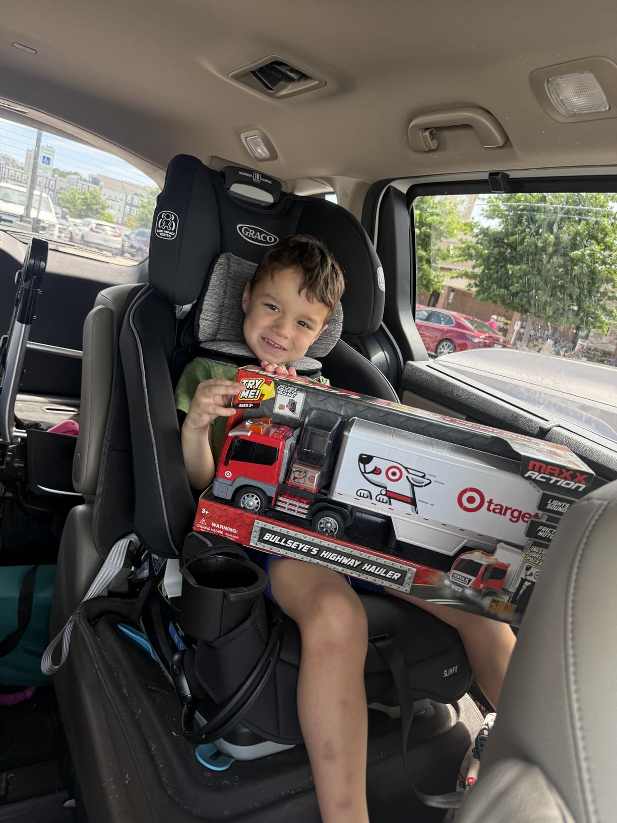 Graco SlimFit3 LX 3-in-1 Convertible Car Seat, Kunningham customer photo 1