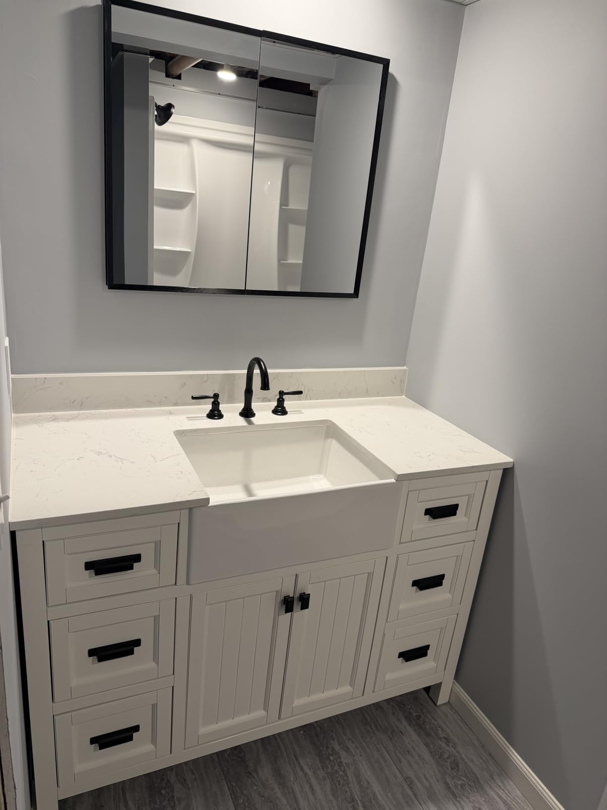 48 Inch Bathroom Vanity with Sink, Fully Assembled, White customer photo 2