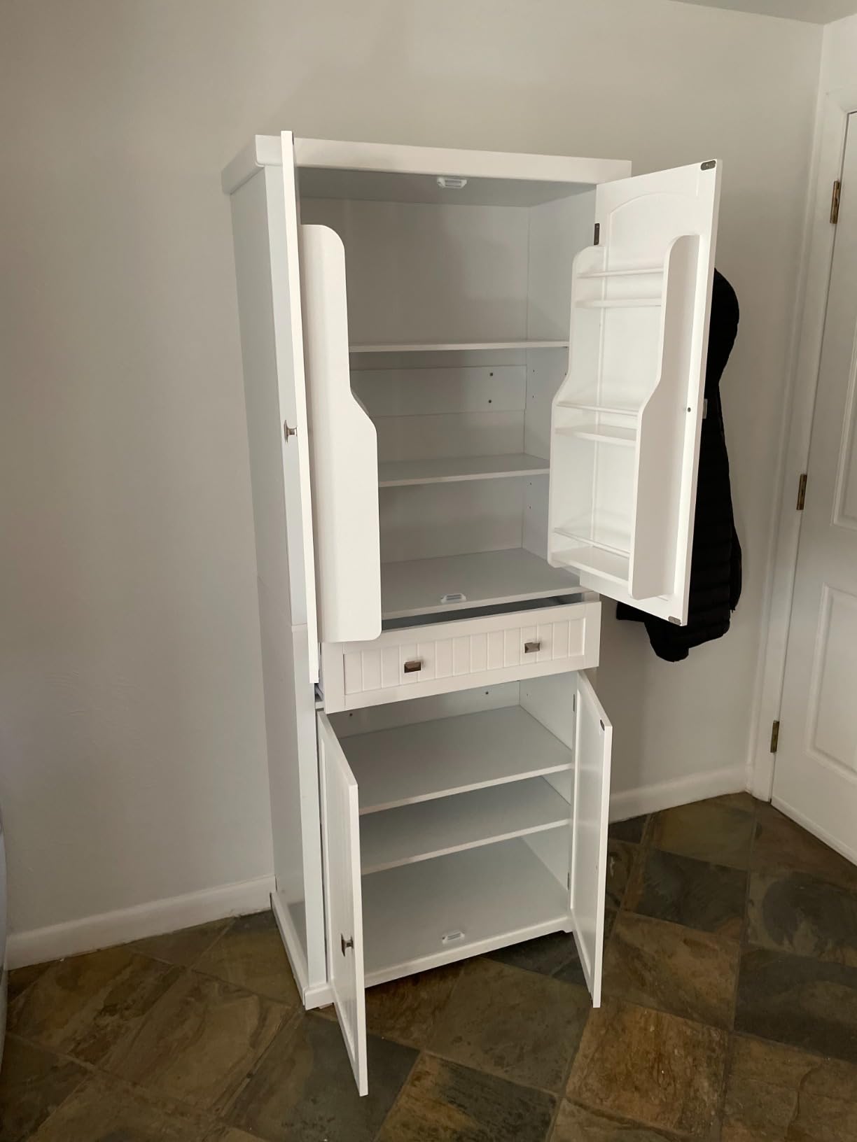VASAGLE Pantry Cabinet, Freestanding Tall Cupboard with a Drawer customer photo 1