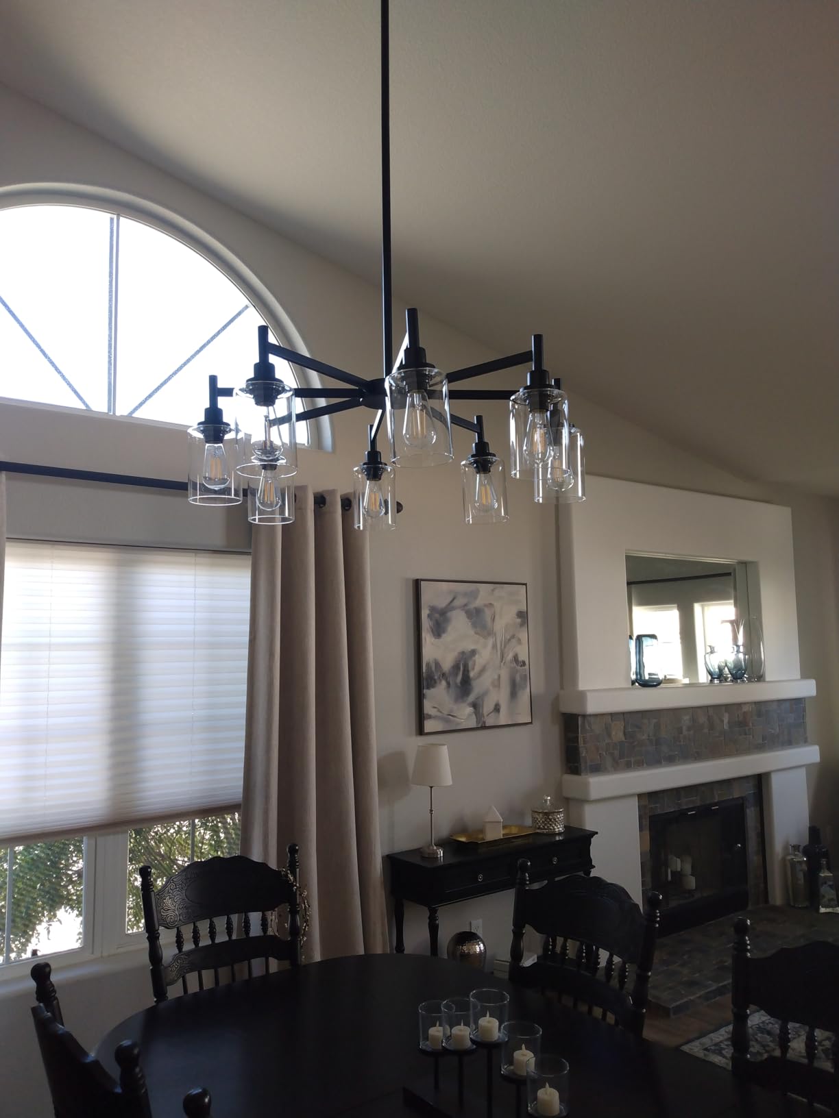 Black Farmhouse Chandeliers for Dining Room Light Fixtures Over Table customer photo 1