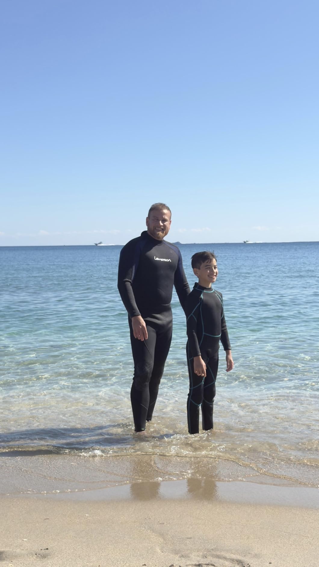 Lemorecn Men's Wetsuit 3/2mm and 5/4mm,Full Wetsuits for Men,Men‘s 3mm Full Wetsuit Front Zip for Diving Snorkeling Surfing Swimming customer photo 2