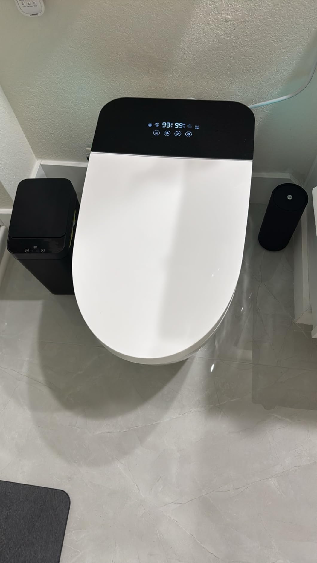 TDH Luxury Smart Bidet Toilet with Bidet Built In,Tankless Toilet Heat Seat | One Piece Toilets Warm Water & Dryer with Larger LED Display,Leave Seat Auto Flushing,Foot Sensor & Night Light customer photo 1