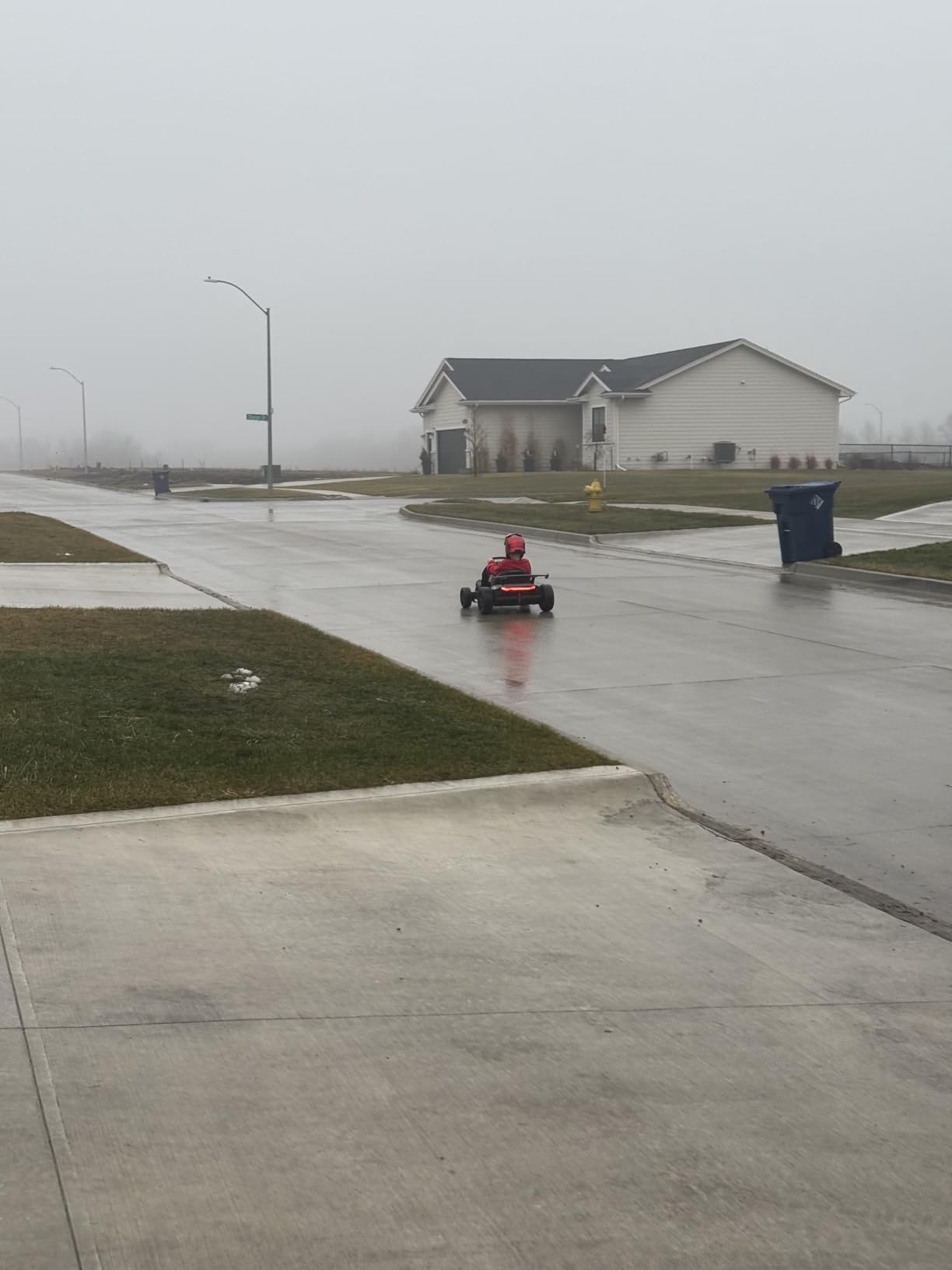 KerryYoo K61 Go Kart Electric Drift Kart with Length Adjustable Seat, 24V Ride on Toys with 4 Speed Mode,300W Outdoor Ride On Crazy Kart, 8.5 MPH, Bluetooth - Blue customer photo 1