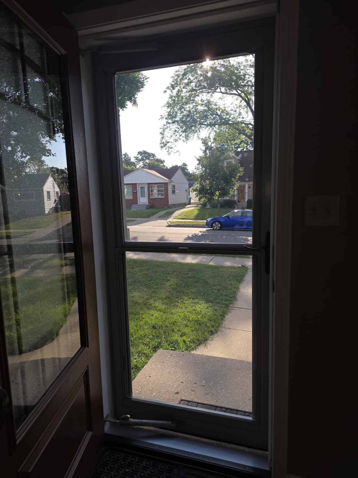 LARSON 80 Split Fullview Low-E Storm Door, 36-in, Brown customer photo 1