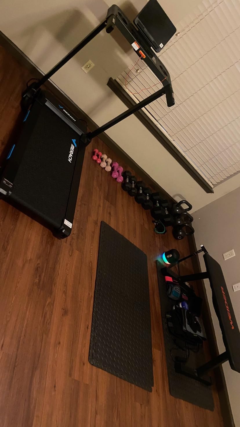 MERACH T12 Foldable Treadmill for Home, 300 LBS Capacity, Wide Running Belt | Incline Treadmill with Display, Smart App, 2.5HP Brushless Motor, Compact Design customer photo 2