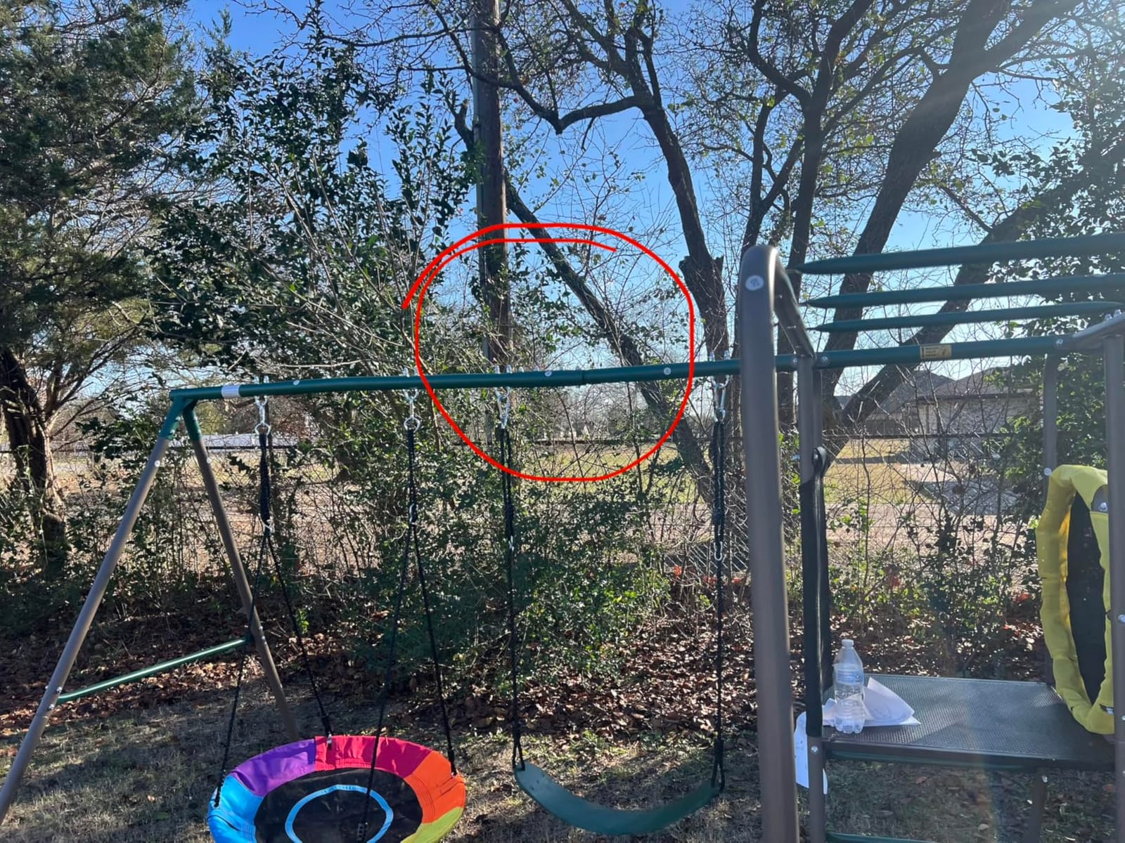 Hapfan Swing Set with Slide,Crawl Tunnel and Monkey Bars for Backyard customer photo 2