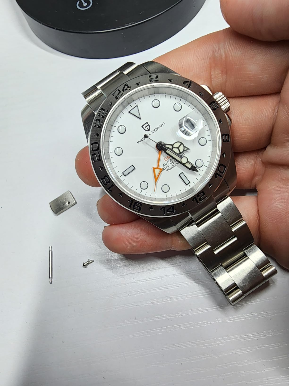 Pagani Design Watches for Men Automatic Mechanical GMT 42mm Sport Waterproof Stainless Steel Sapphire Glass Wrist Watch customer photo 1