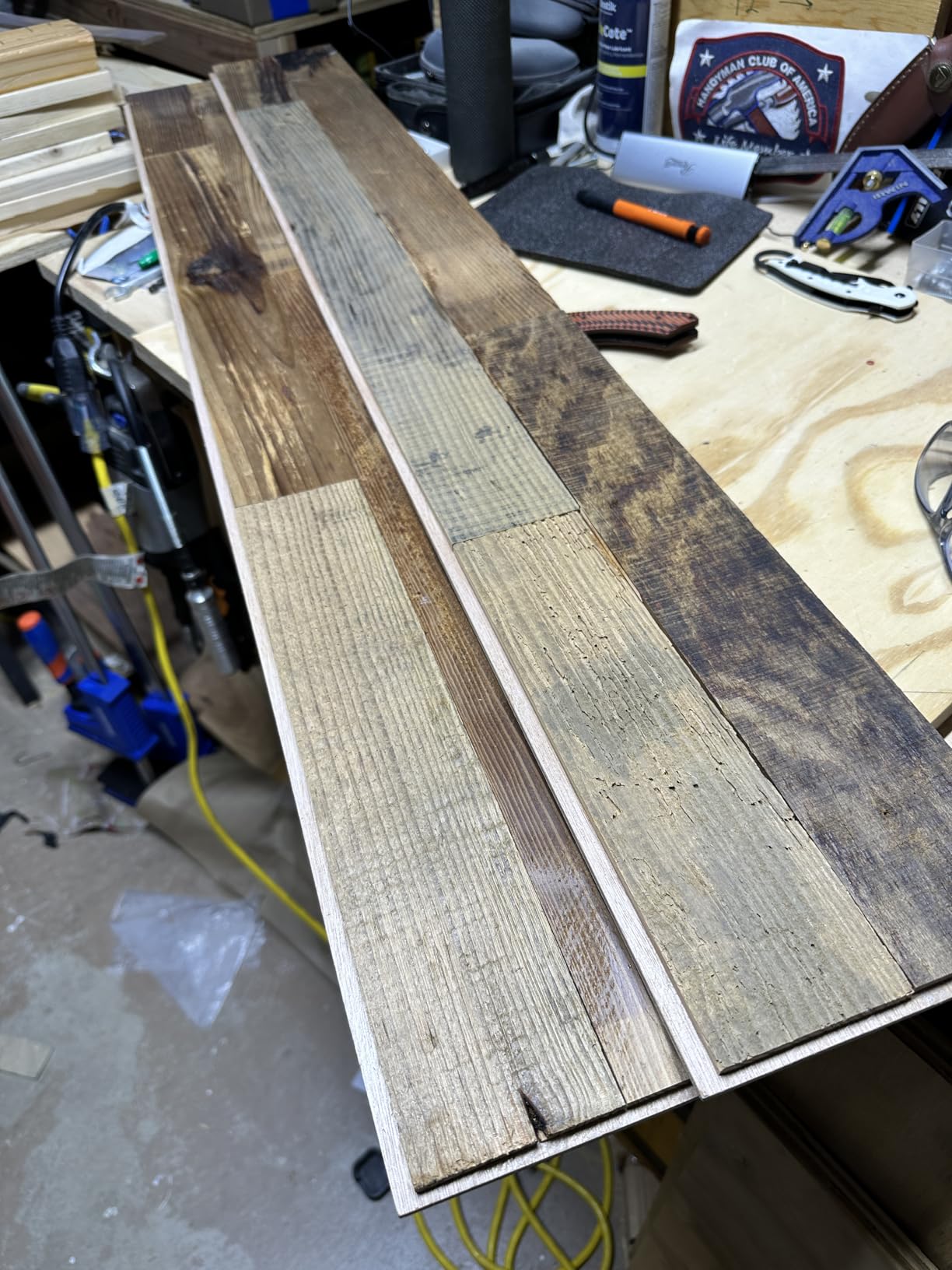 Luxdecor Reclaimed Wood Shiplap Wall Planks, 6