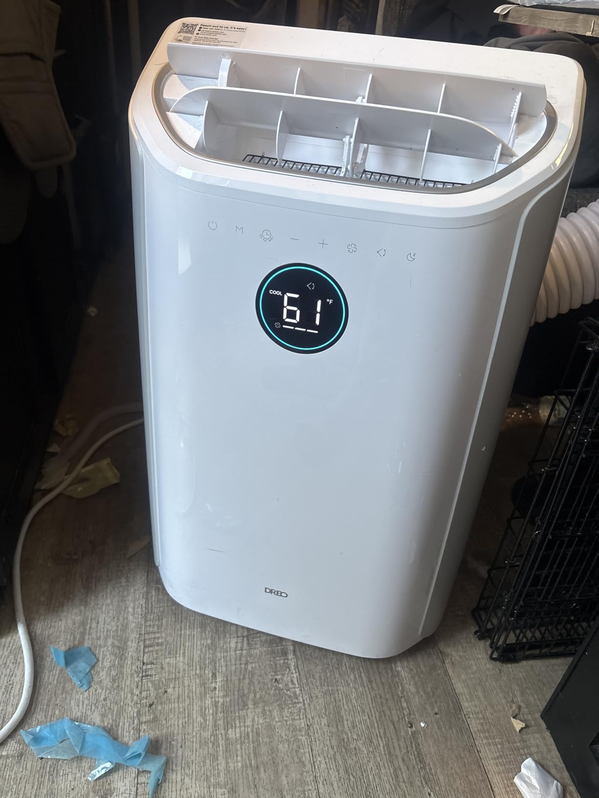 DREO Portable Air Conditioner 515S, 12000 BTU ASHRAE (8000 BTU DOE) Smart AC Unit for Bedroom with Drainage-free Cooling, Fan&Dehumidifier 3 in 1, APP/Voice/Remote, Quiet Standing AC for Room Indoors customer photo 1
