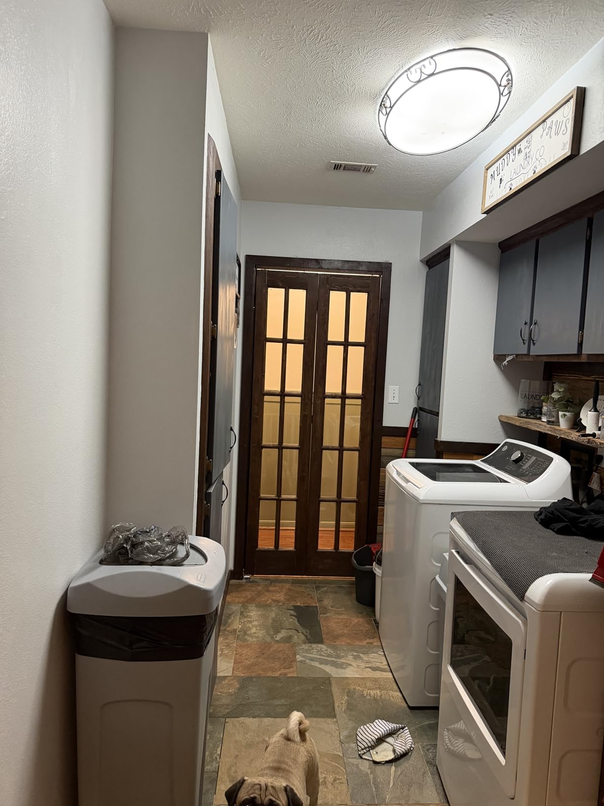 EaseLife Bifold Closet Door,for 32in x 80in (Double 16x80) Opening,French Glass Barn Doors with 2.66FT Concealed Bi-Fold Sliding Hardware Kit Included,Preassembled Door,Easy Install,DIY staining customer photo 1