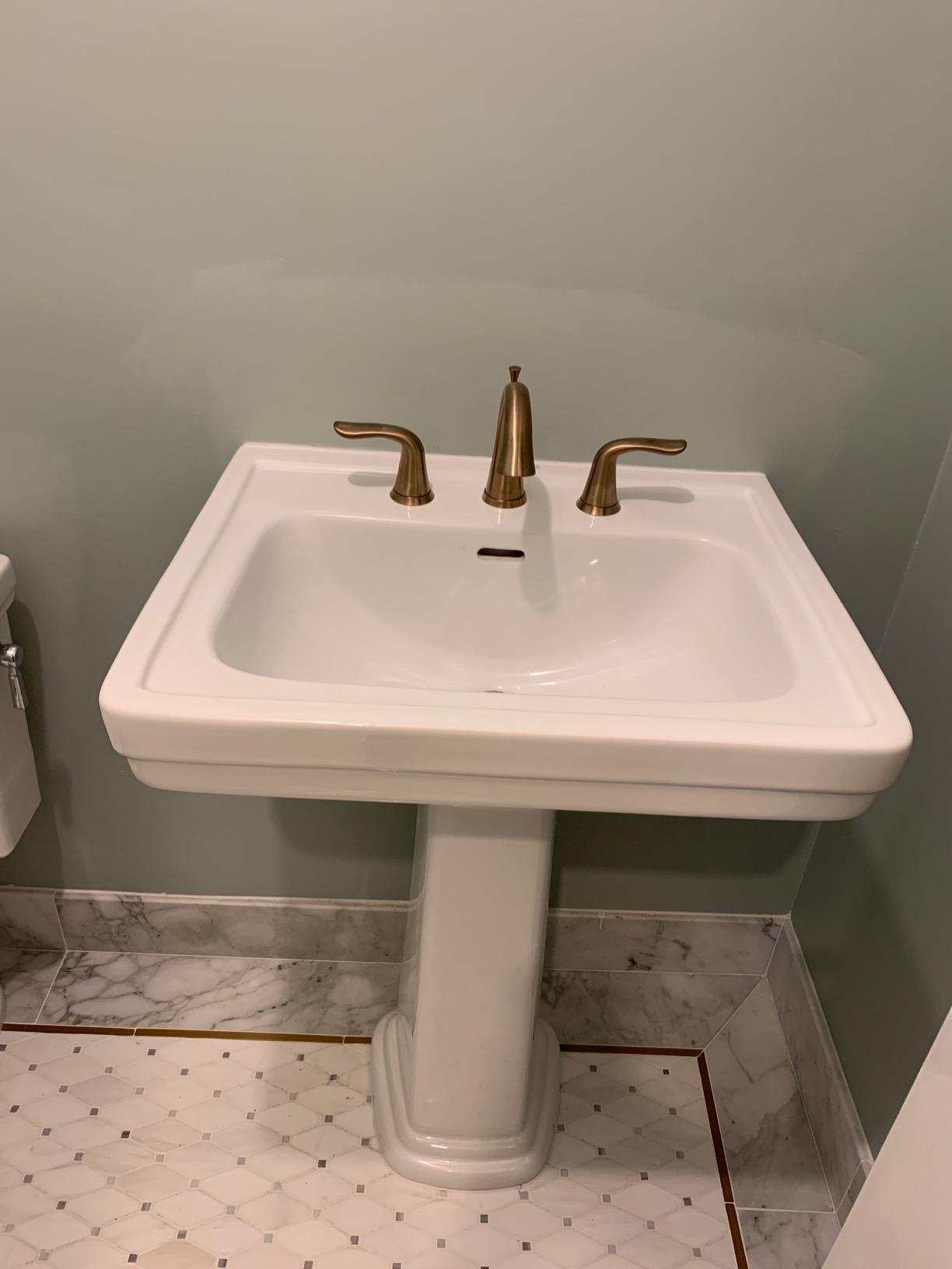 Phiestina Commercial Bar Sink Faucet 4 Inch Center Deck Mount, Utility Laundry Faucet for Sink, 2 Hole Chrome Polished with Dual Lever Handles, BARTY36-11H-C customer photo 2