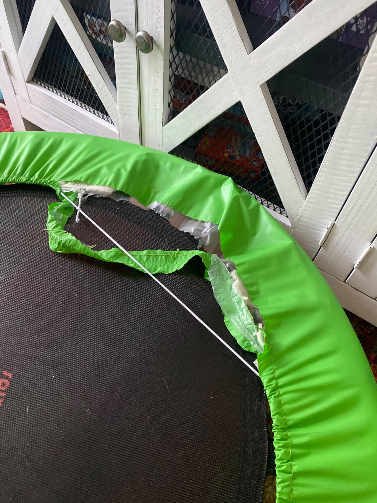 Ativafit 36inch Elastic Band Big Handle Toddler Trampoline for Kids Ages 2-6 Indoor Outdoor Mini Trampoline with Safety Padded Cover Fun for Kids customer photo 1