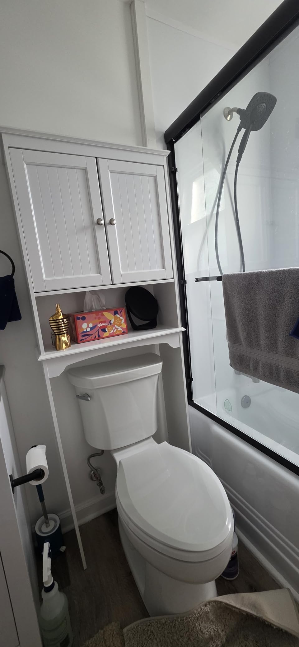 Double Sliding Glass Shower Door, 56–60 in W x 72 in H, Chrome Aluminum Frame, 1/4 in(6mm) High-Strength Tempered Glass Shower Door, for Walk-in Showers customer photo 1