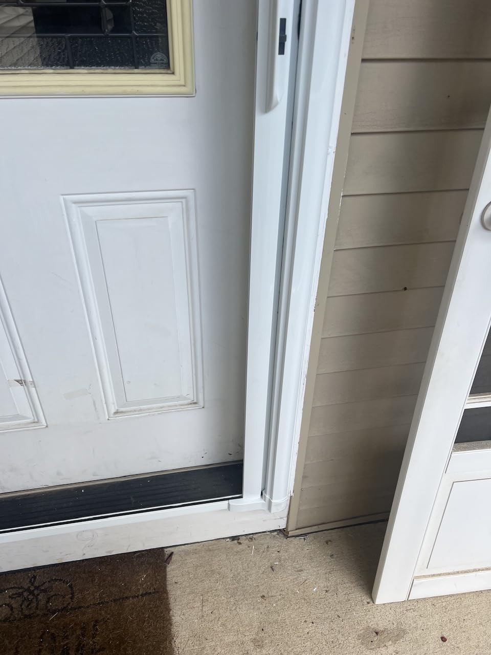 Guardian Retractable Screen Door Retractable Screen Doors for Single Door Heavy Duty Aluminum Easy Assemble Invisible Screen Door Patio Mosquito Proof (Brown, 36''X80'' (Adjustable Width)) customer photo 2
