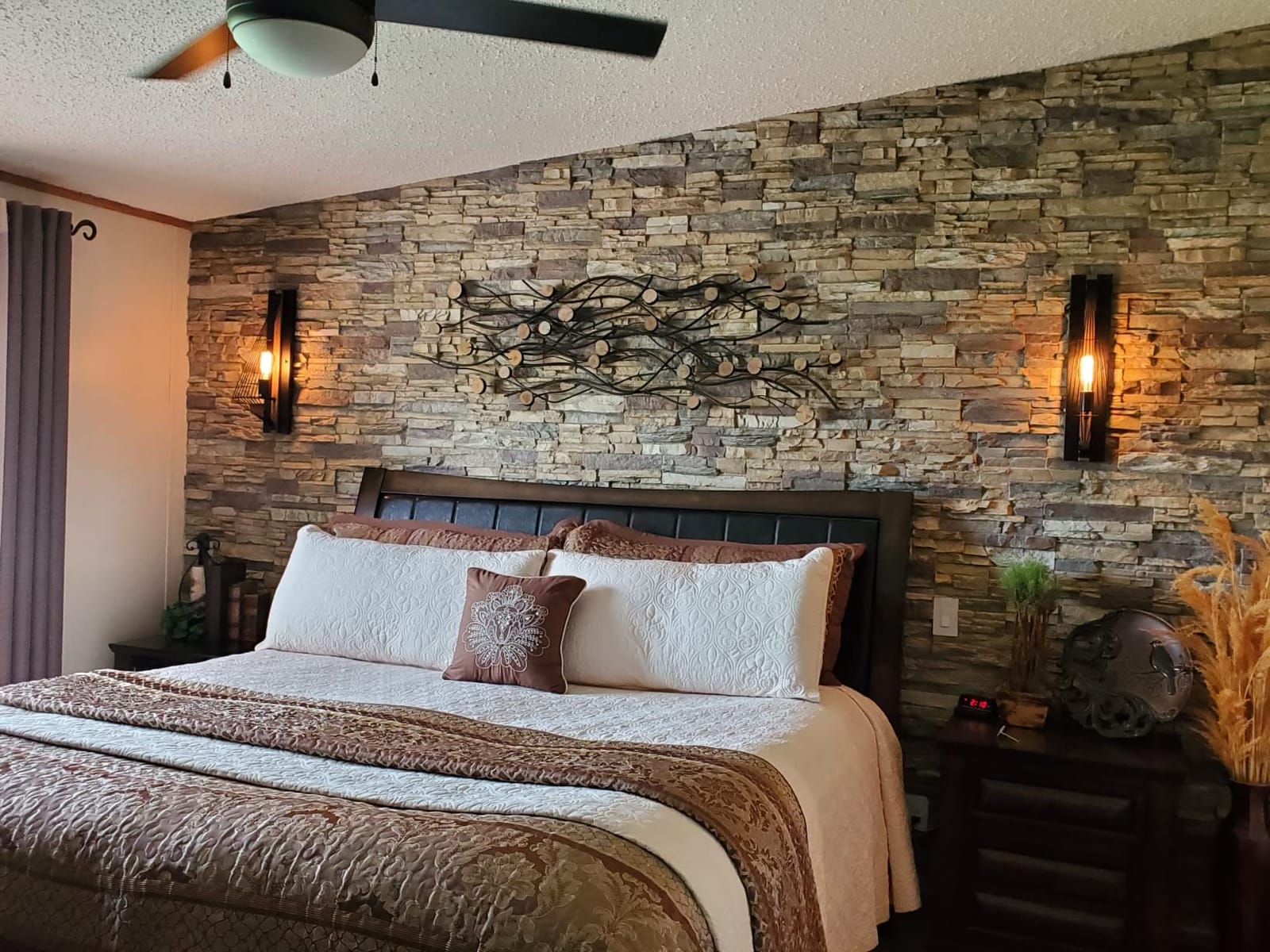 AZ Faux High-Density Polyurethane Faux Stone Wall Covering Panels for Interior and Exterior Decor | Stacked Stone Siding | Sedona | 48''L x 24''H x 2''D | 1-Panel | Whispering Fog customer photo 1