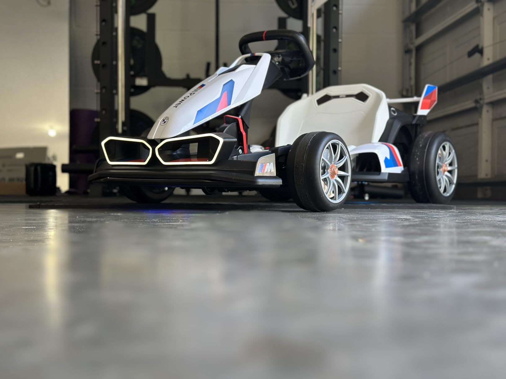 Wanan 36V Electric Go Kart with Adjustable Seat, Licensed BMW Drift Kart with Dual Motors, Crazy Go Cart for Kids Ages 6-12, LED Lights, Drift Mode and 2 Speed (White) customer photo 1