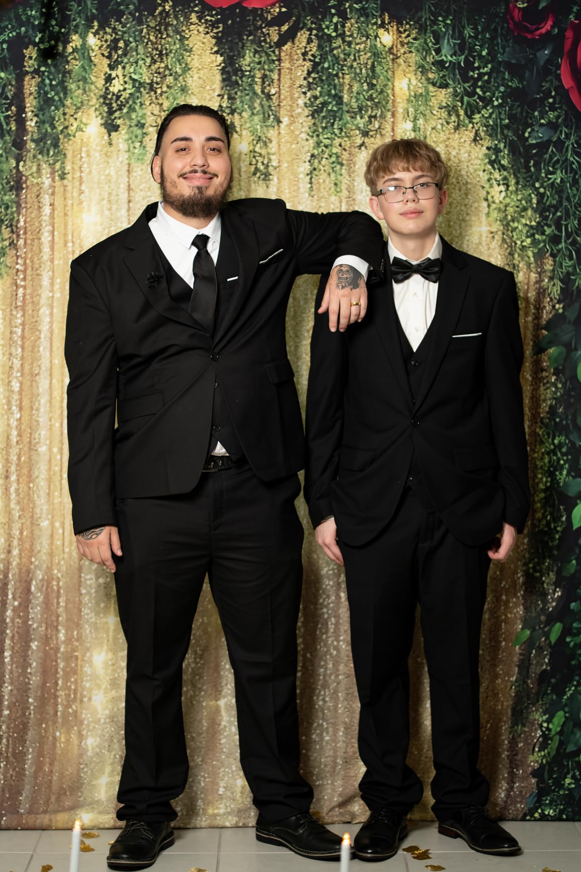 LUPURTY Men's 3 Piece Suit, One Button Slim Fit Tuxedo customer photo 1