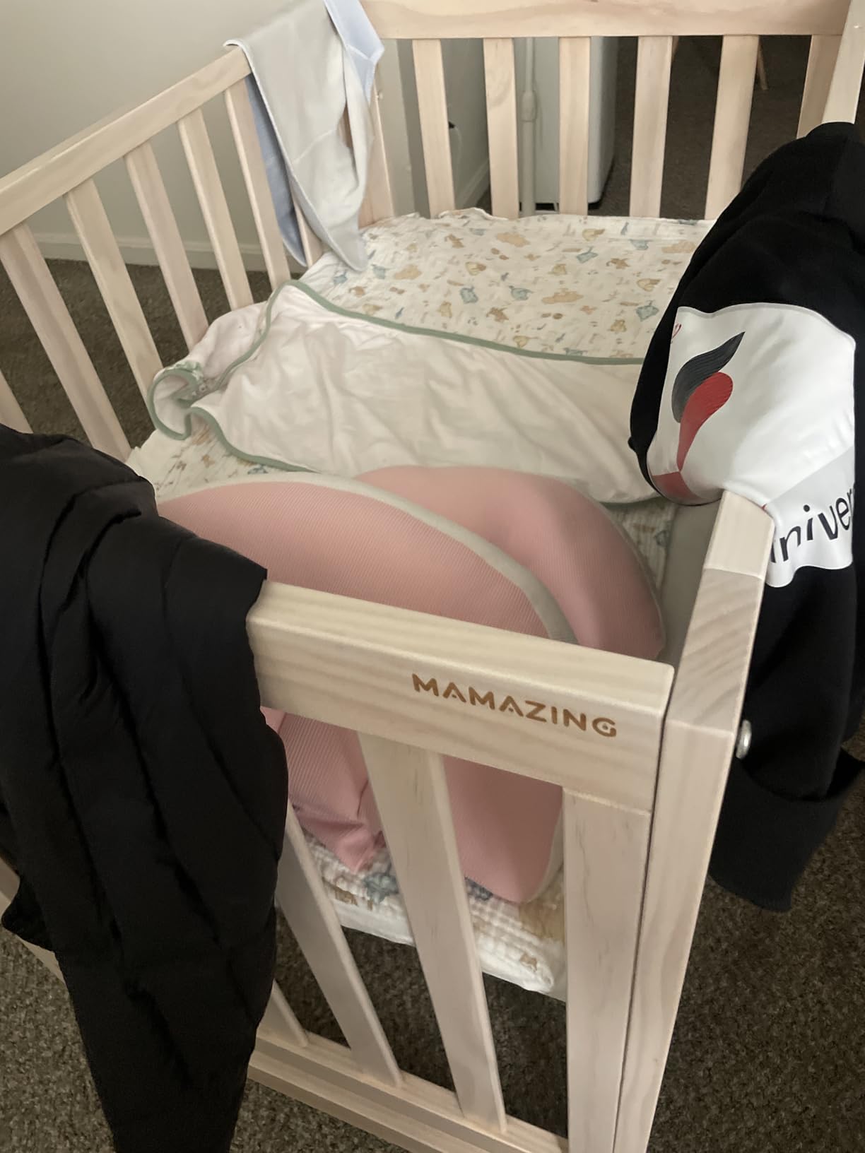 MAMAZING EvoNest 6-in-1 Convertible Baby Mini Crib with Wheels customer photo 2