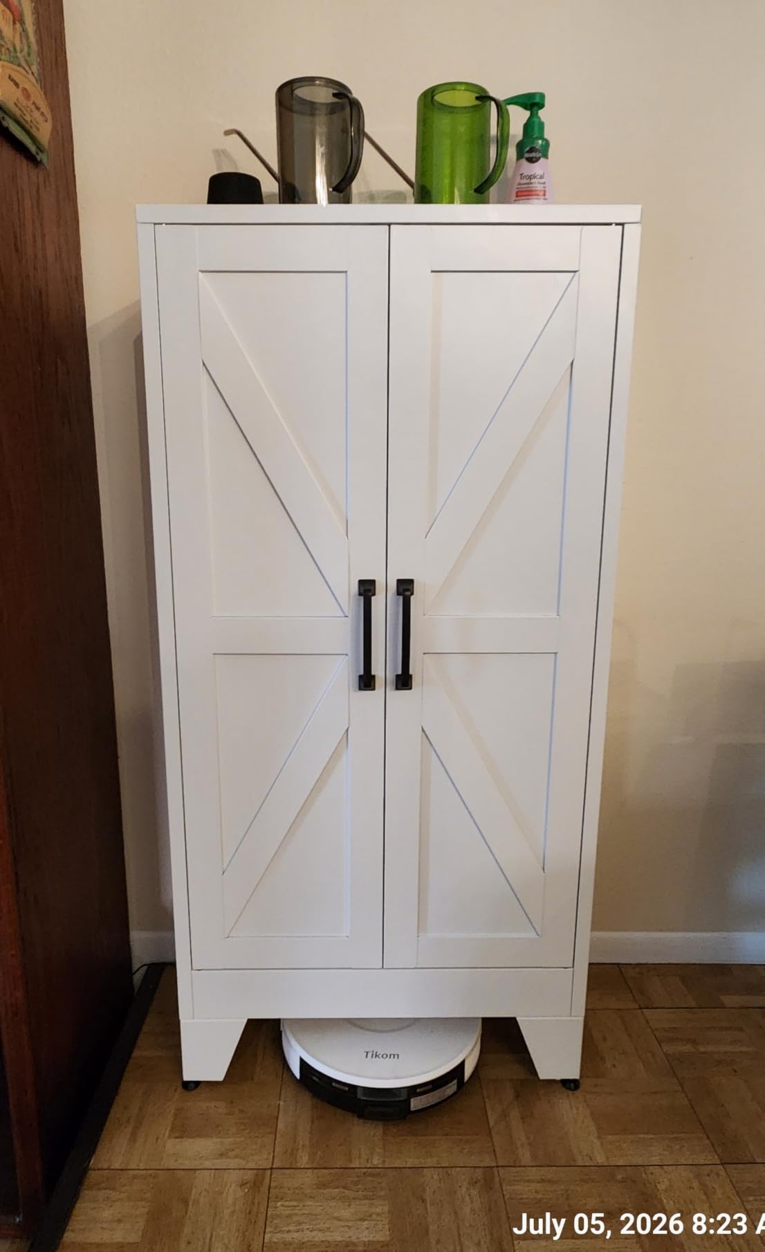 White Metal Pantry Storage Cabinet Tall Storage Cabinet Kitchen Pantry 75