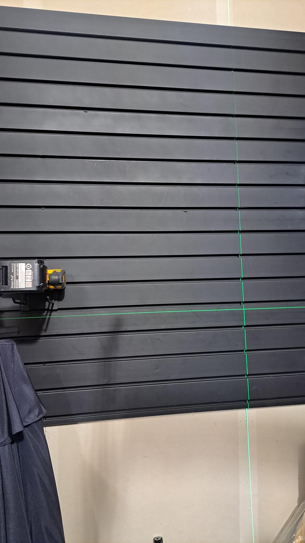 Brakki Slat Wall Paneling 4x8 Ft, Slatwall Garage Organizer Storage System | PVC Slatwall Panels, Garage Organization Product, Heavy Duty Wall Mounted, Tool Storage for Home, Black customer photo 2