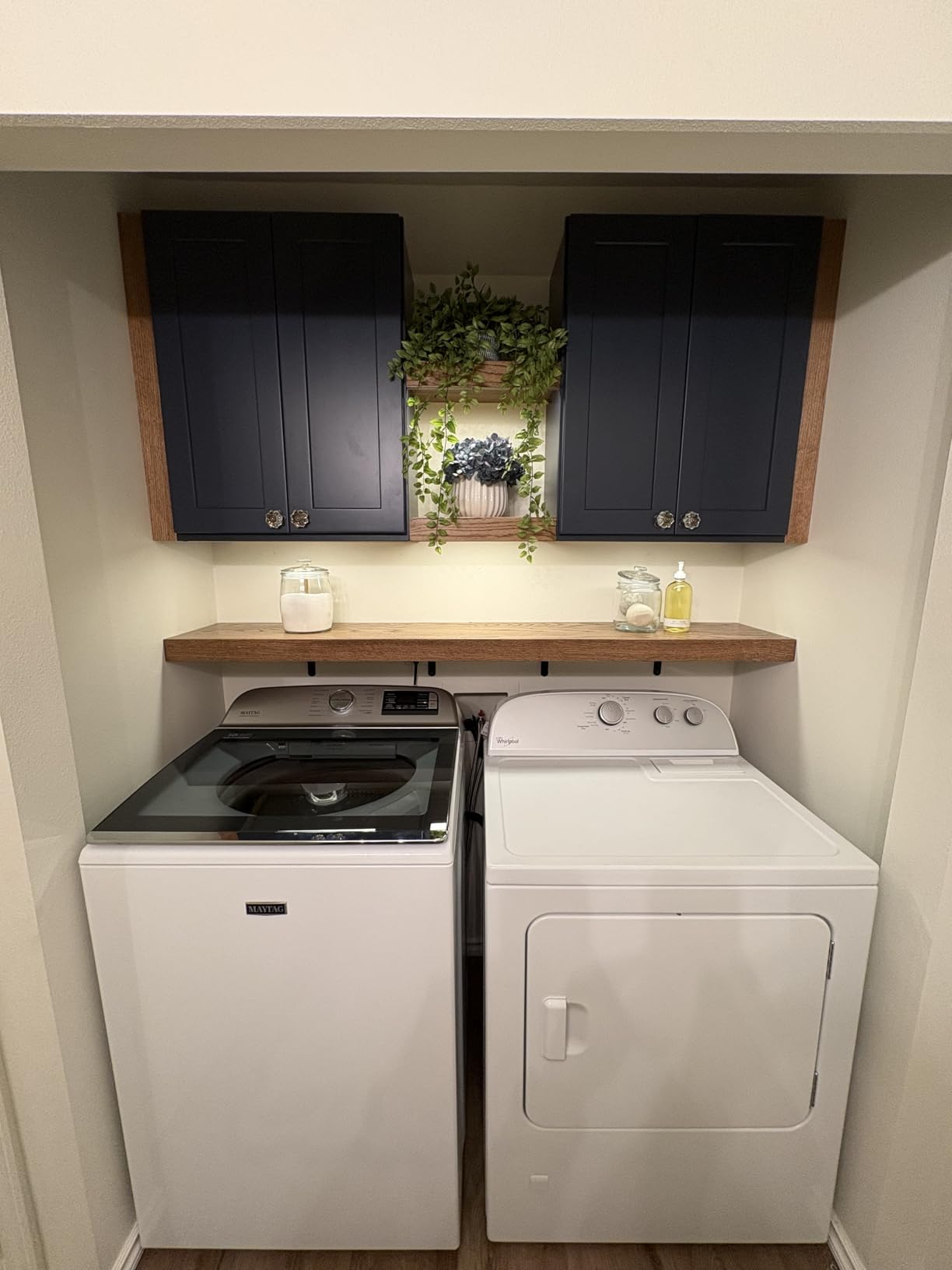 Solid Wood Laundry Room Wall Cabinets, 27 Inch Wide 12 Deep RTA Large Kitchen Storage Organizer Cabinet with 2 Shaker Doors & 2 Adjustable Shelves, Space-Saving for Bathroom, Garage - White customer photo 2