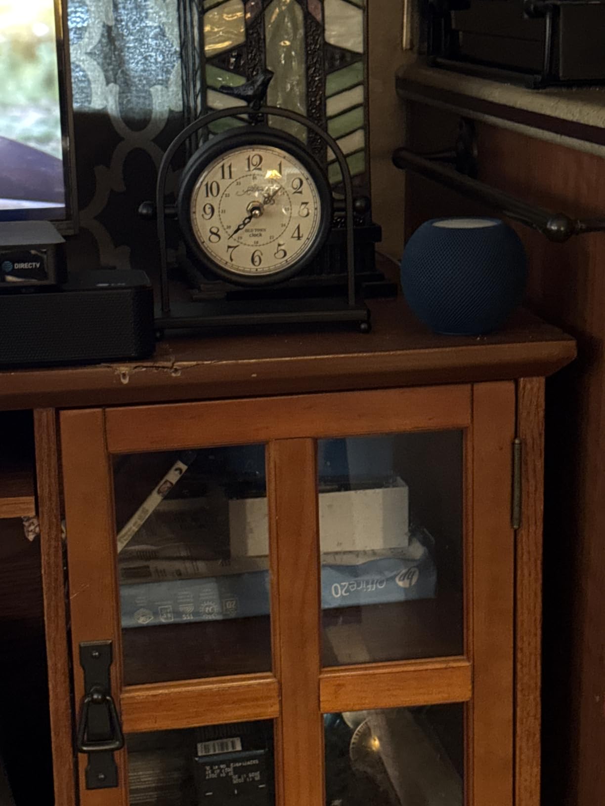 Vintage Mantel Clock, Large Rustic Distressed Metal Table Clock with Handle, Silent Non-Ticking Quartz Movement, Antique Brown Fireplace Shelf Desk Clock for Living Room Bedroom Office customer photo 2
