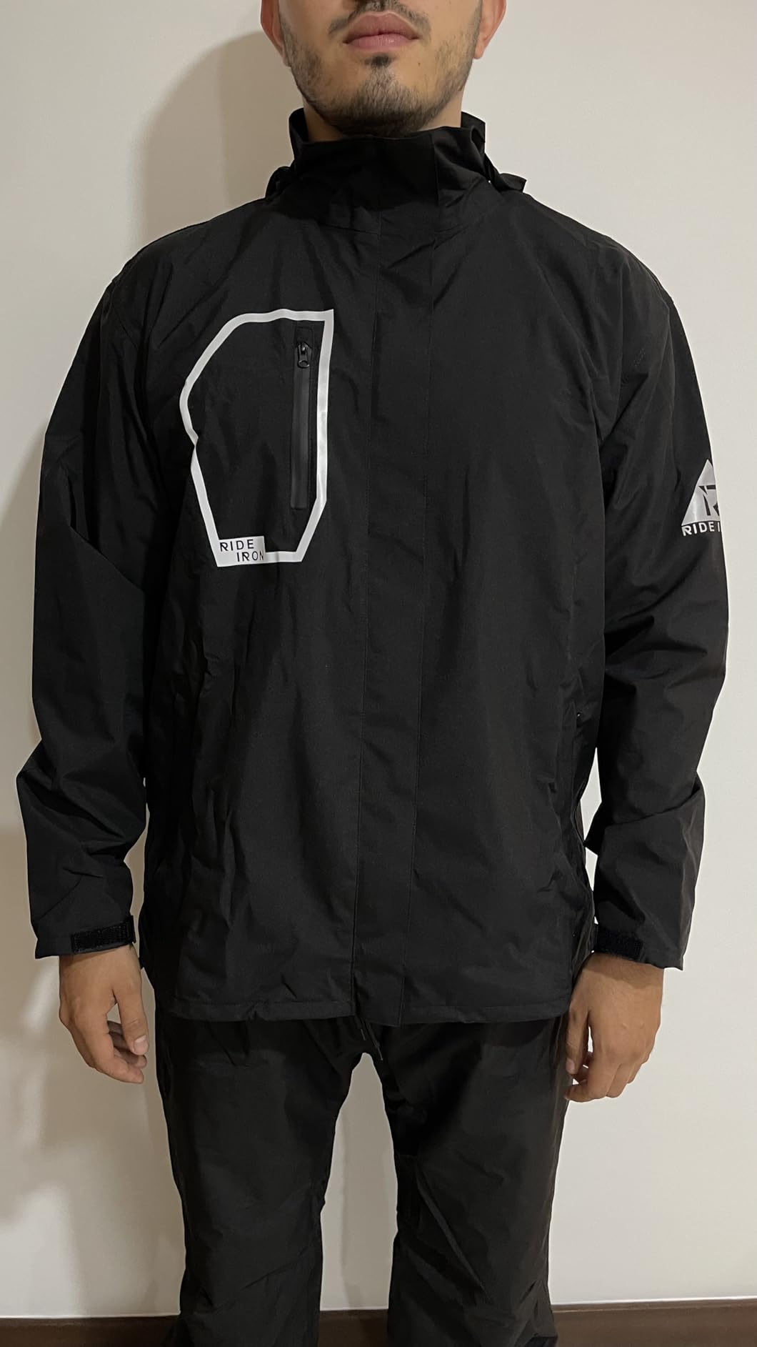 RIDEIRON Motorcycle Rain Gear for Men Waterproof Reflective Rain Suit customer photo 2