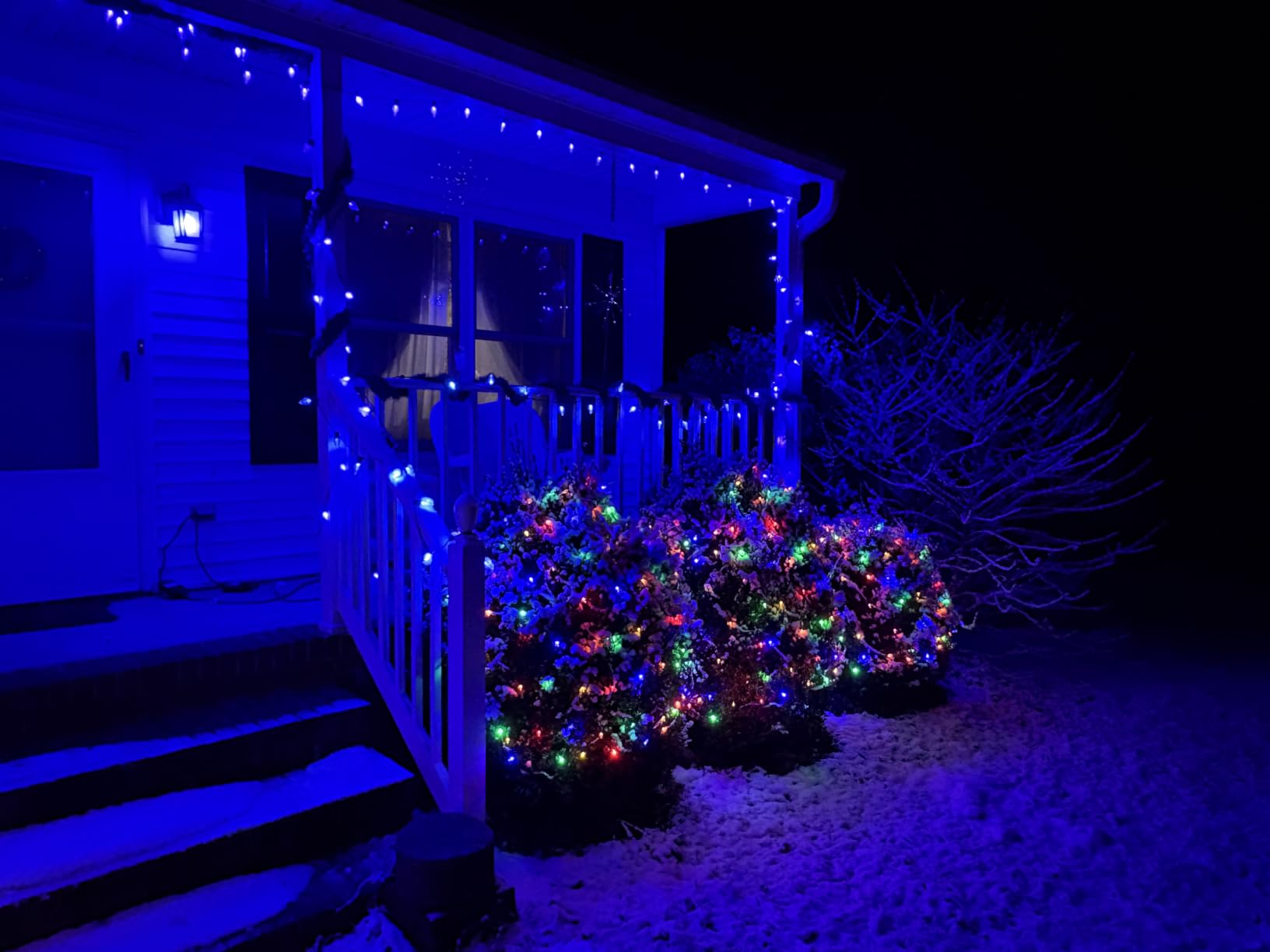 Led Net Lights Christmas Lights Outdoor 200Led 9 ftx 6ft Upgraded WarmWhite Christmas Net Lighting, Waterproof 5mm LED Wide Angle Outdoor Indoor Mesh Net Light for Trees, Bushes, Shrubs Decorations customer photo 2
