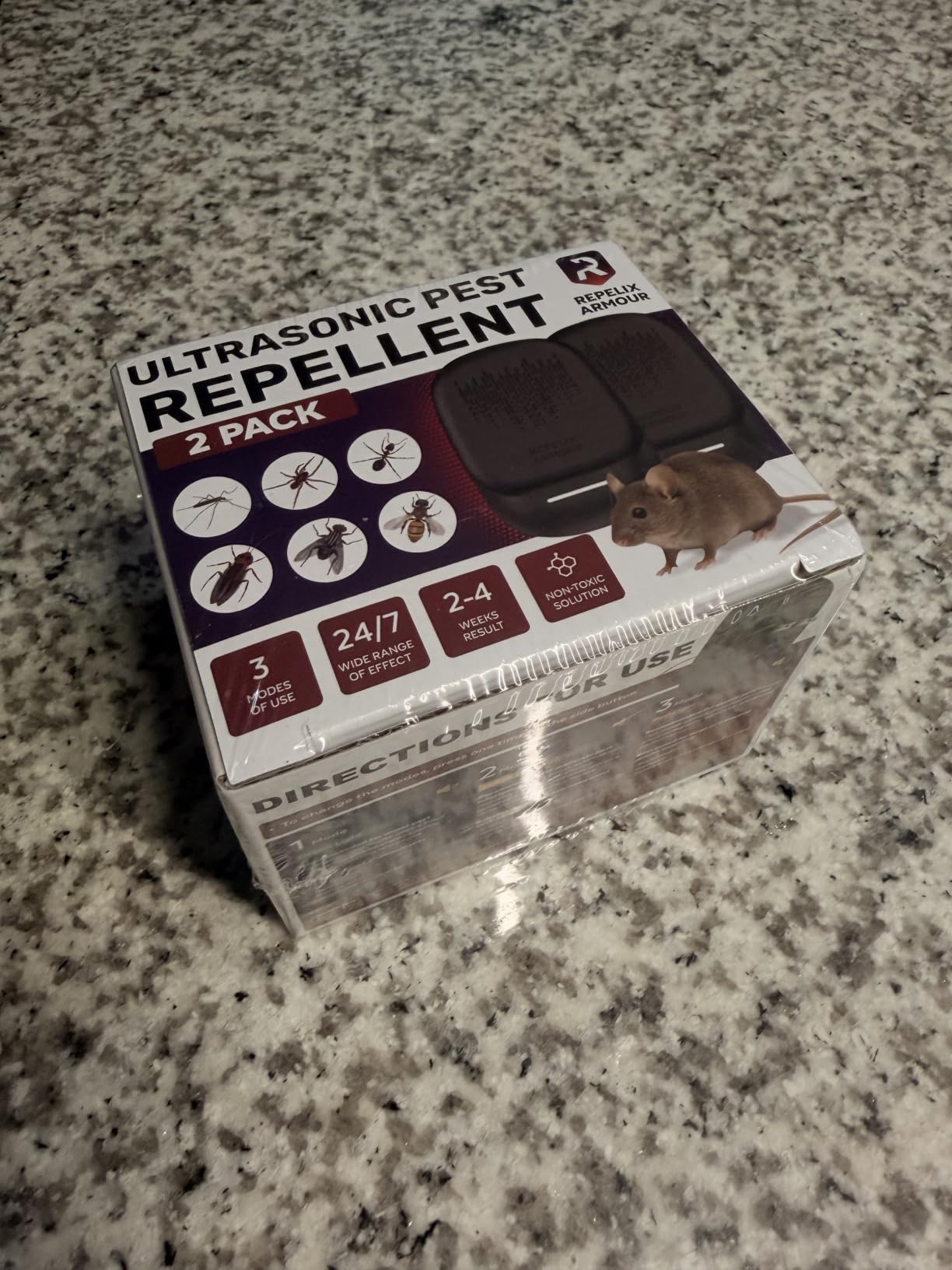 Ultrasonic Pest Repeller for Indoor Use - 2 Pack - Covers Up to 1,500 sq ft per Device - 3 Modes Mouse Repellent - Rodent Repellent – Helps Repel Rats, Spiders, Mosquitoes, Ants & Household Insects customer photo 1
