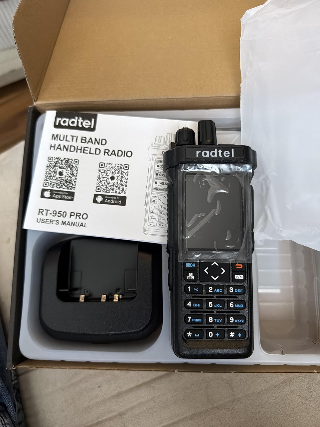 Radtel RT-950 PRO Ham Radio TX GPS/APRS, 10W Walkie Talkie Long Range Handheld Two Way Radio, AM/FM/CB/SW/MW/LW RX, Bluetooth APP Programming, NOAA, Spectrum Analyzer (with Programming Cable) customer photo 2