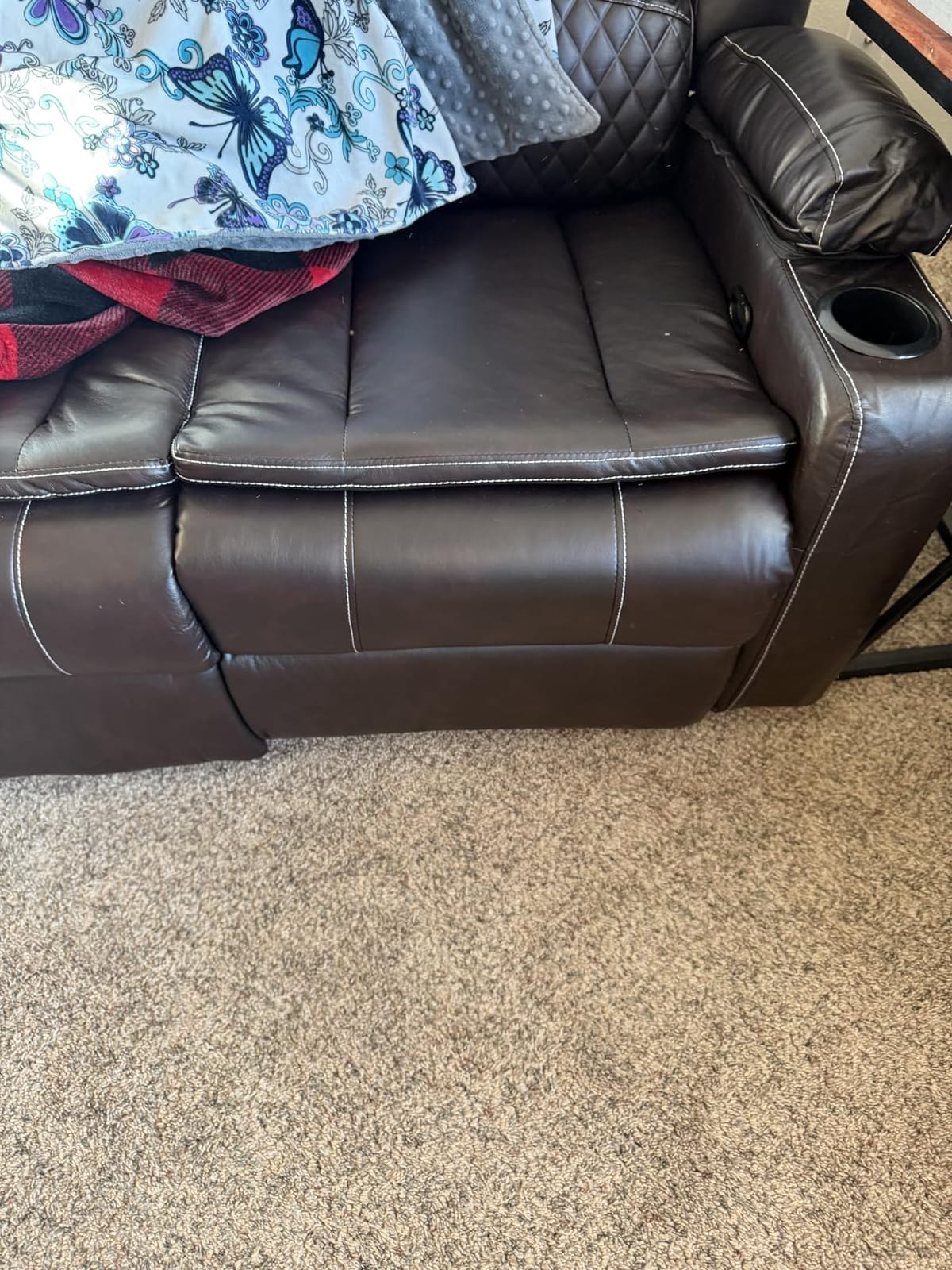 Yolsali Loveseat Recliner Sofa, RV Loveseat Recliner Wall Hugger (Pu,White) customer photo 1
